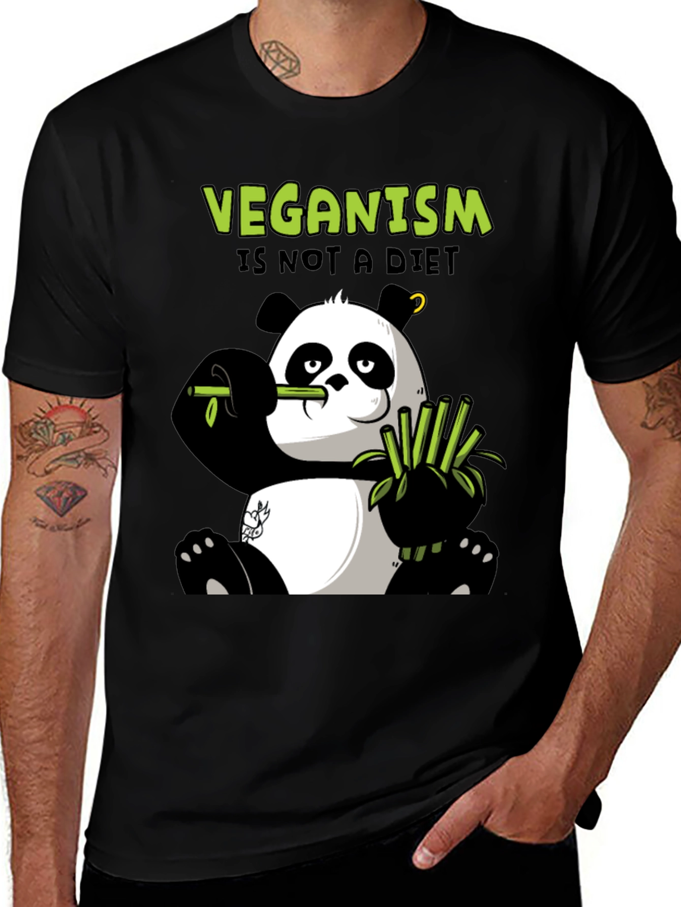 Vegan Panda T-Shirt - Veganism is Not a Diet