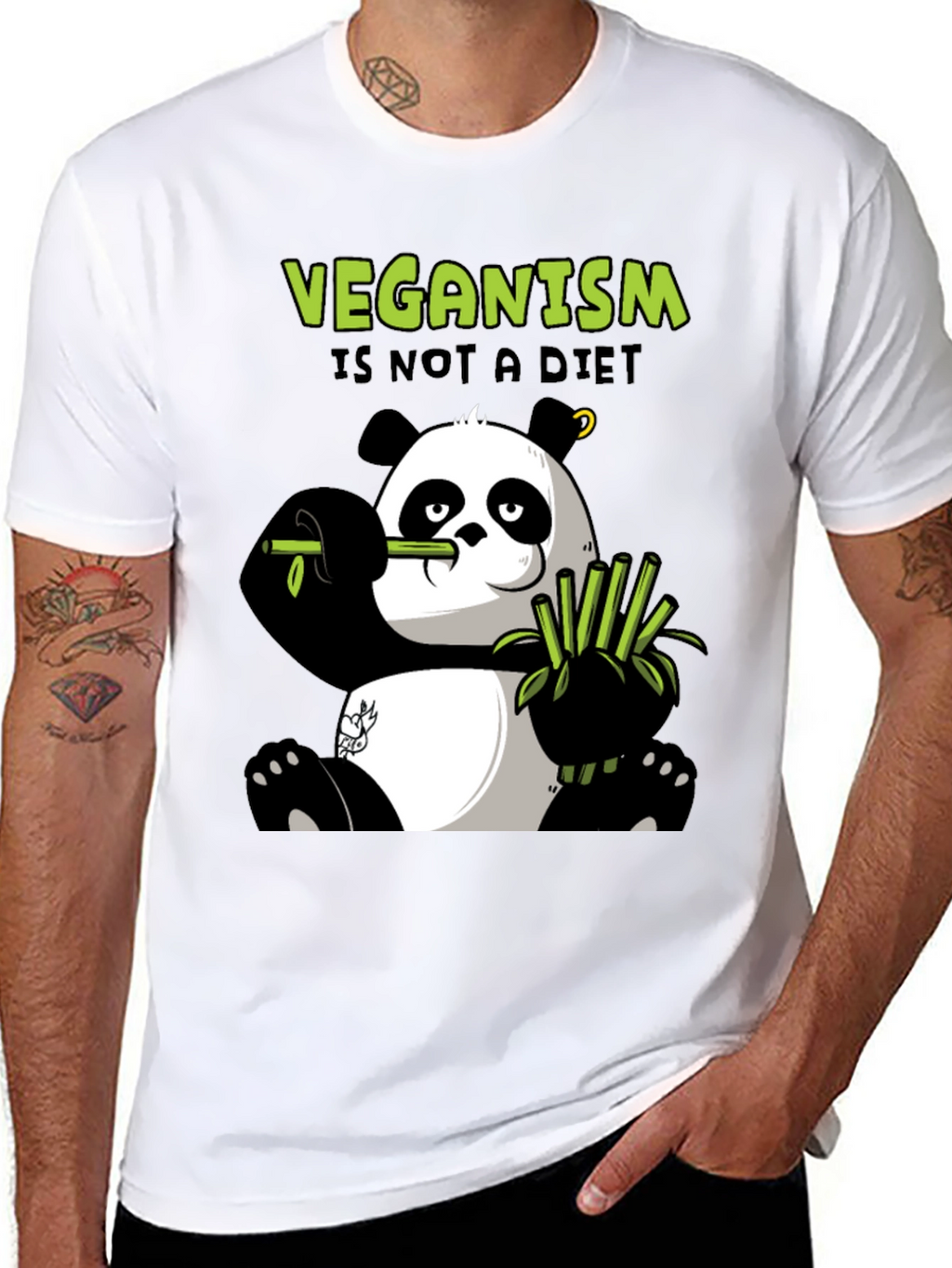 Vegan Panda T-Shirt - Veganism is Not a Diet