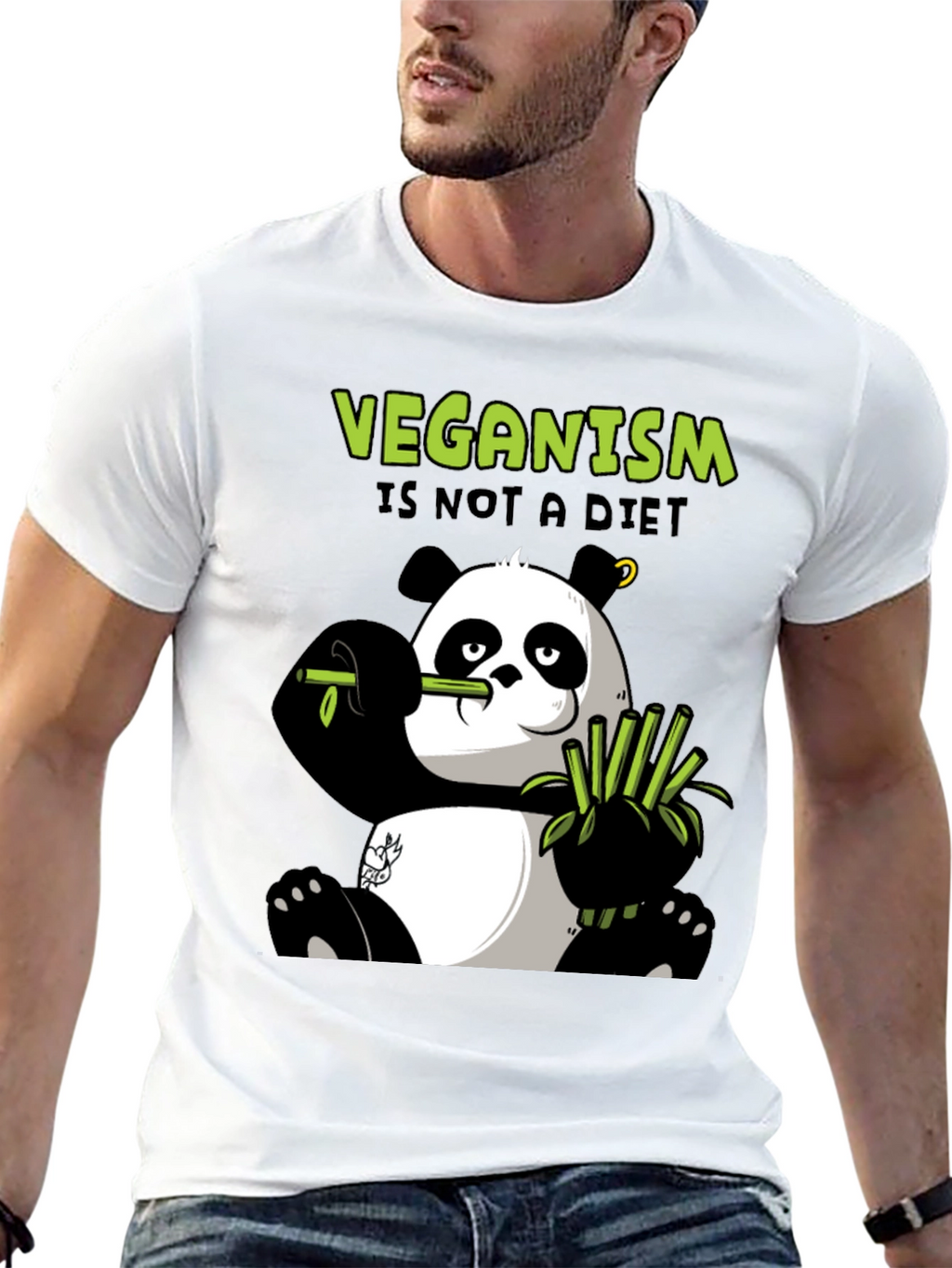 Vegan Panda T-Shirt - Veganism is Not a Diet