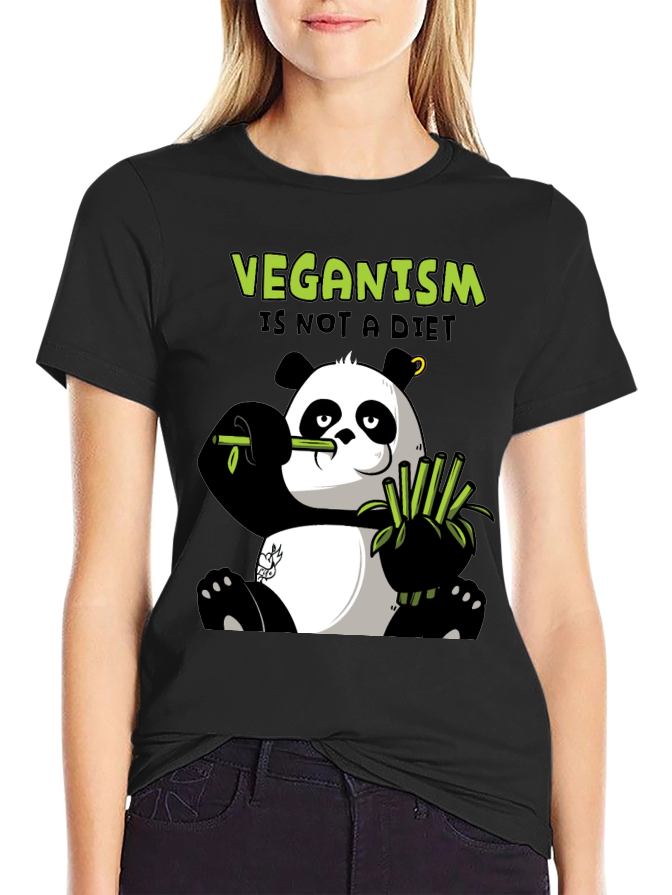 Vegan Panda T-Shirt - Veganism is Not a Diet