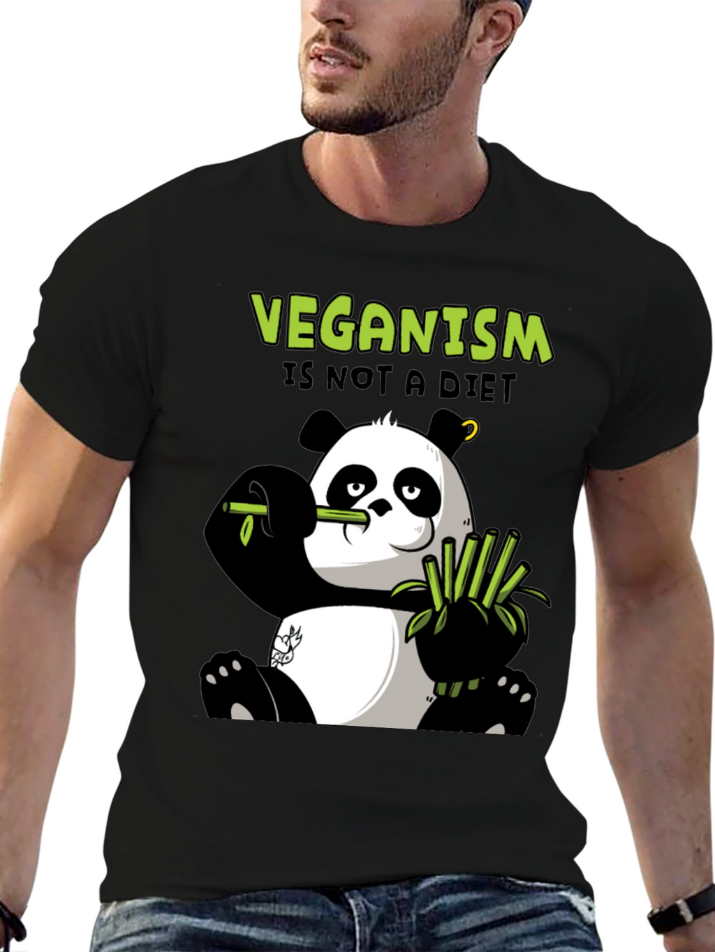 Vegan Panda T-Shirt - Veganism is Not a Diet
