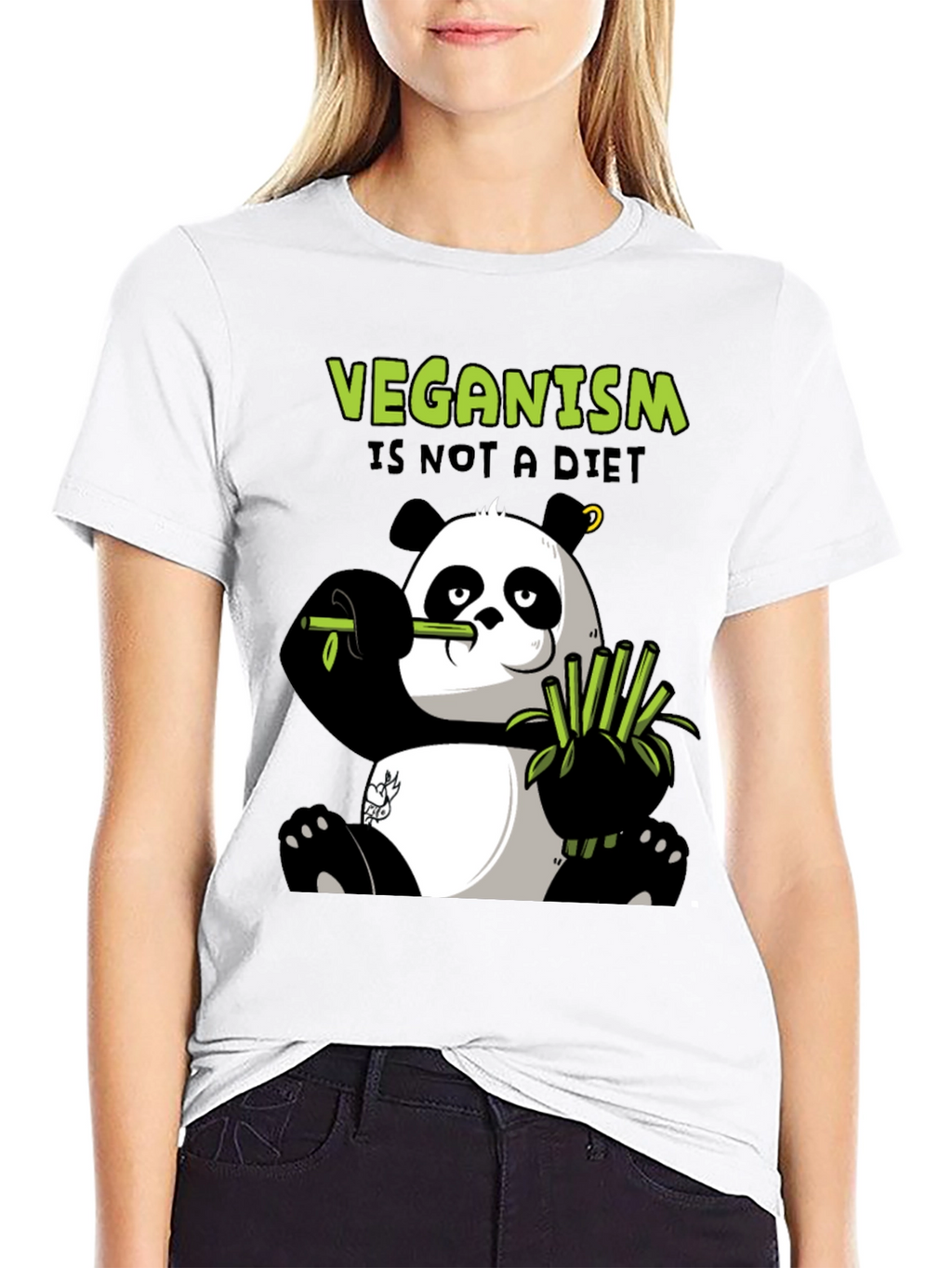 Vegan Panda T-Shirt - Veganism is Not a Diet