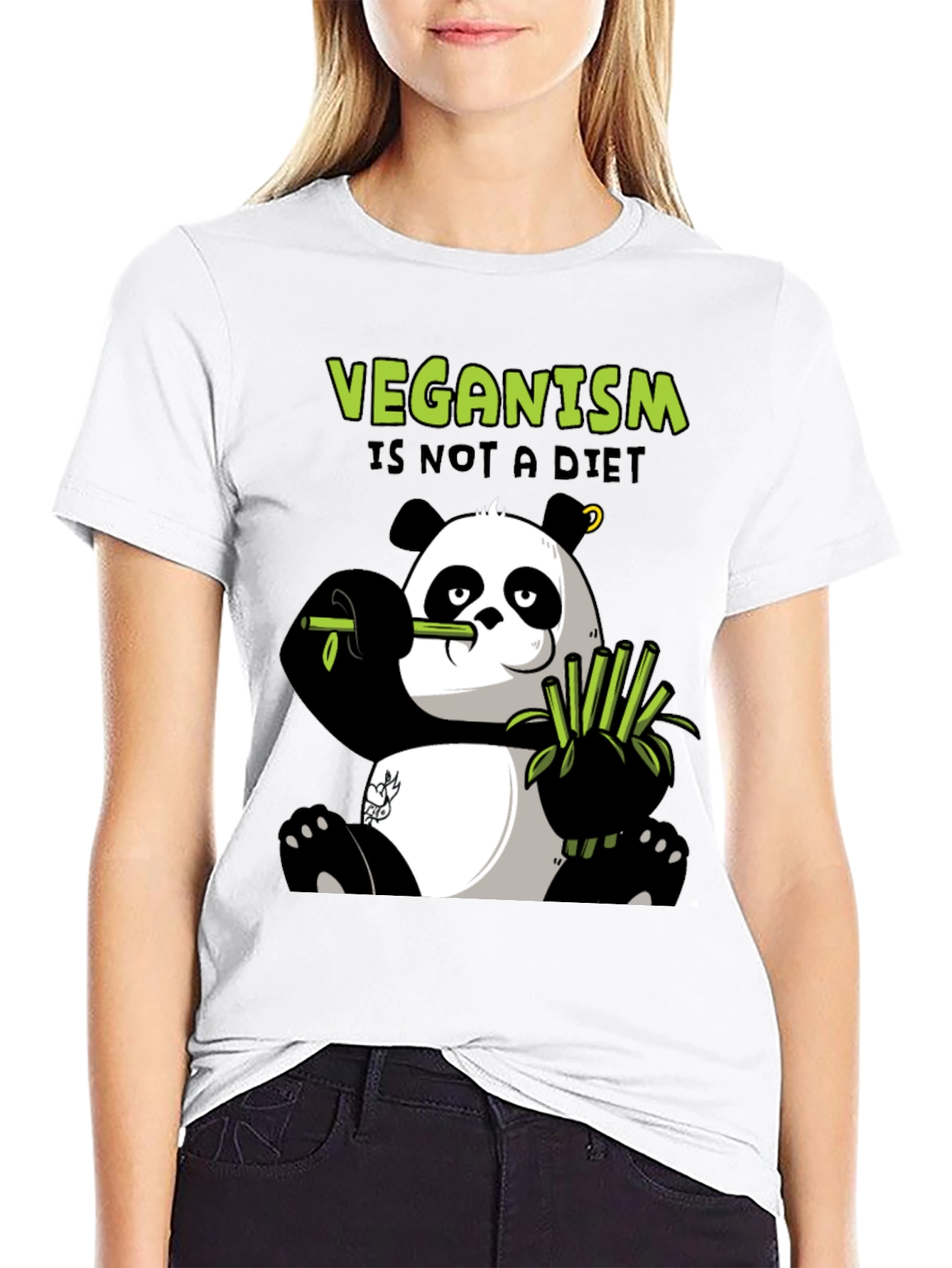 Vegan Panda T-Shirt - Veganism is Not a Diet