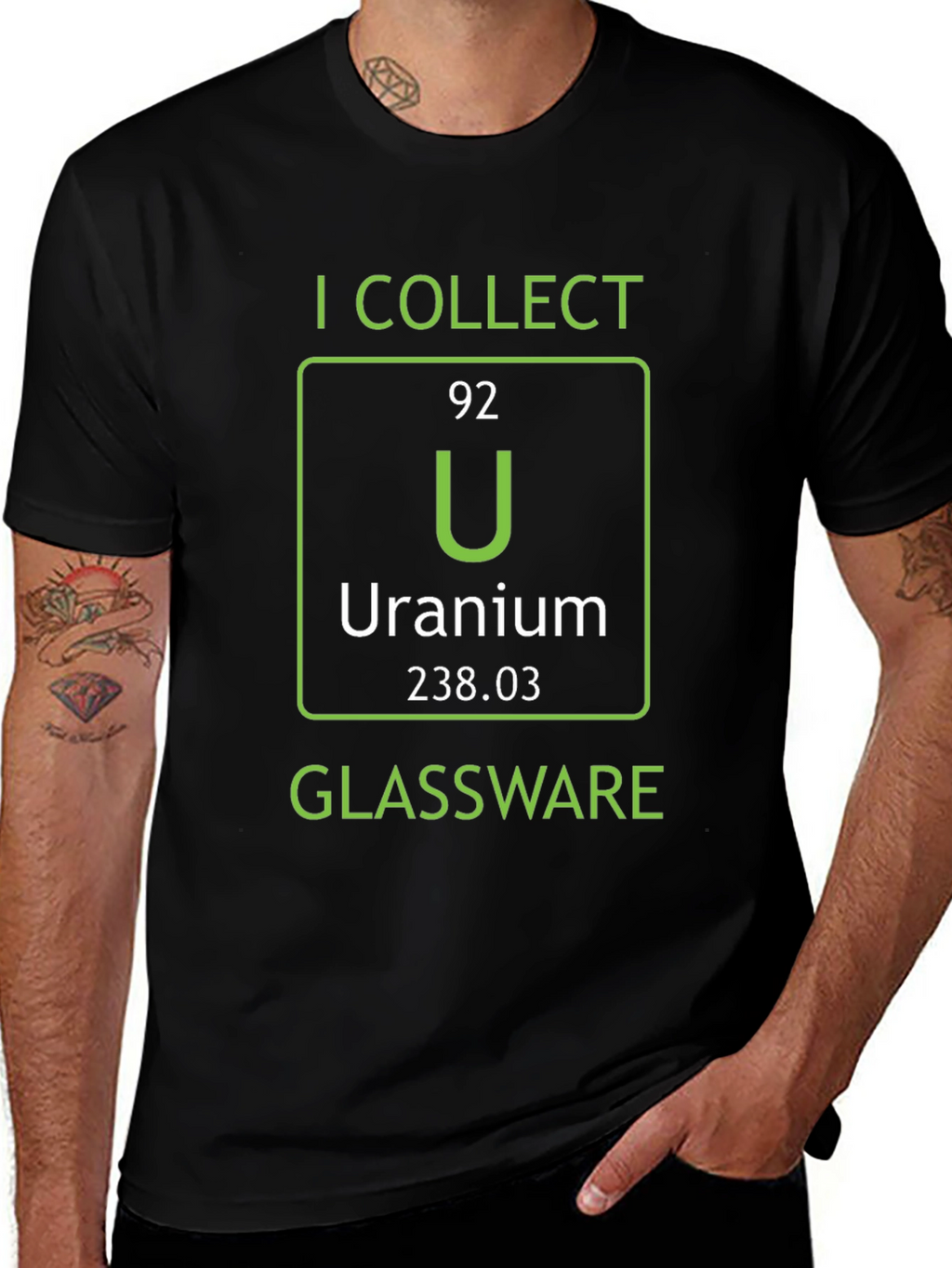 I Collect Uranium Glassware T-Shirt Science Humor
