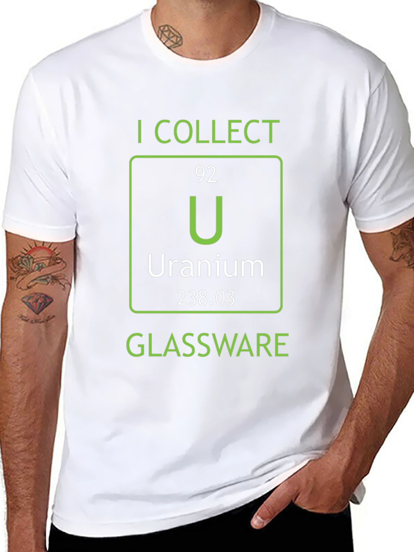 I Collect Uranium Glassware T-Shirt Science Humor