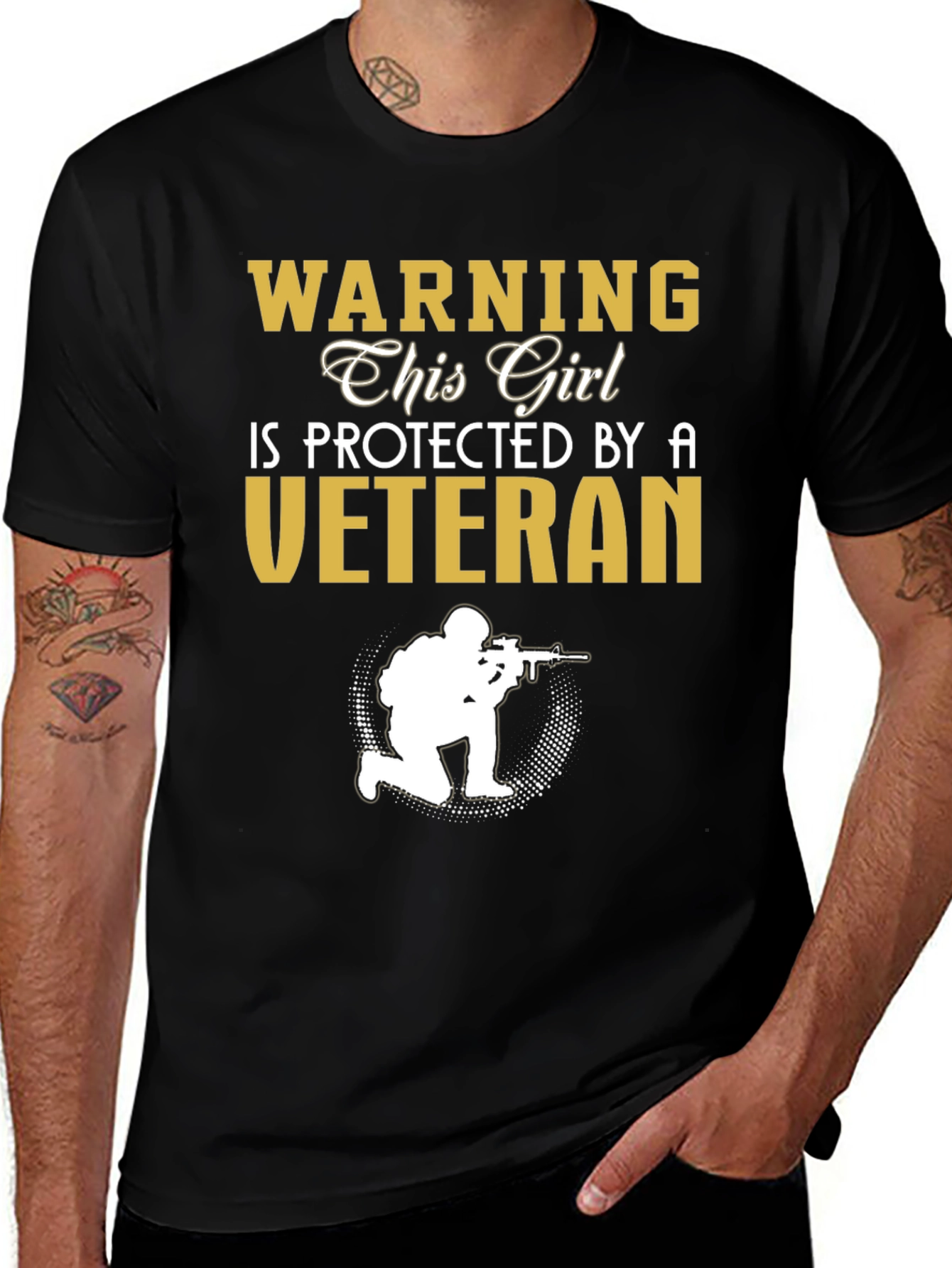Protected by a Veteran Graphic Tee