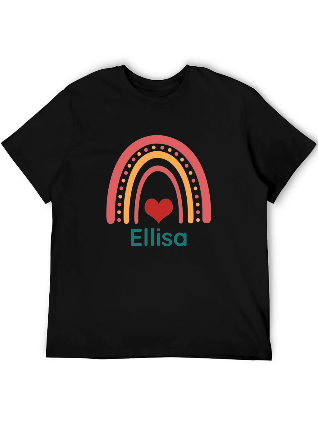 Personalized Rainbow Heart Tee