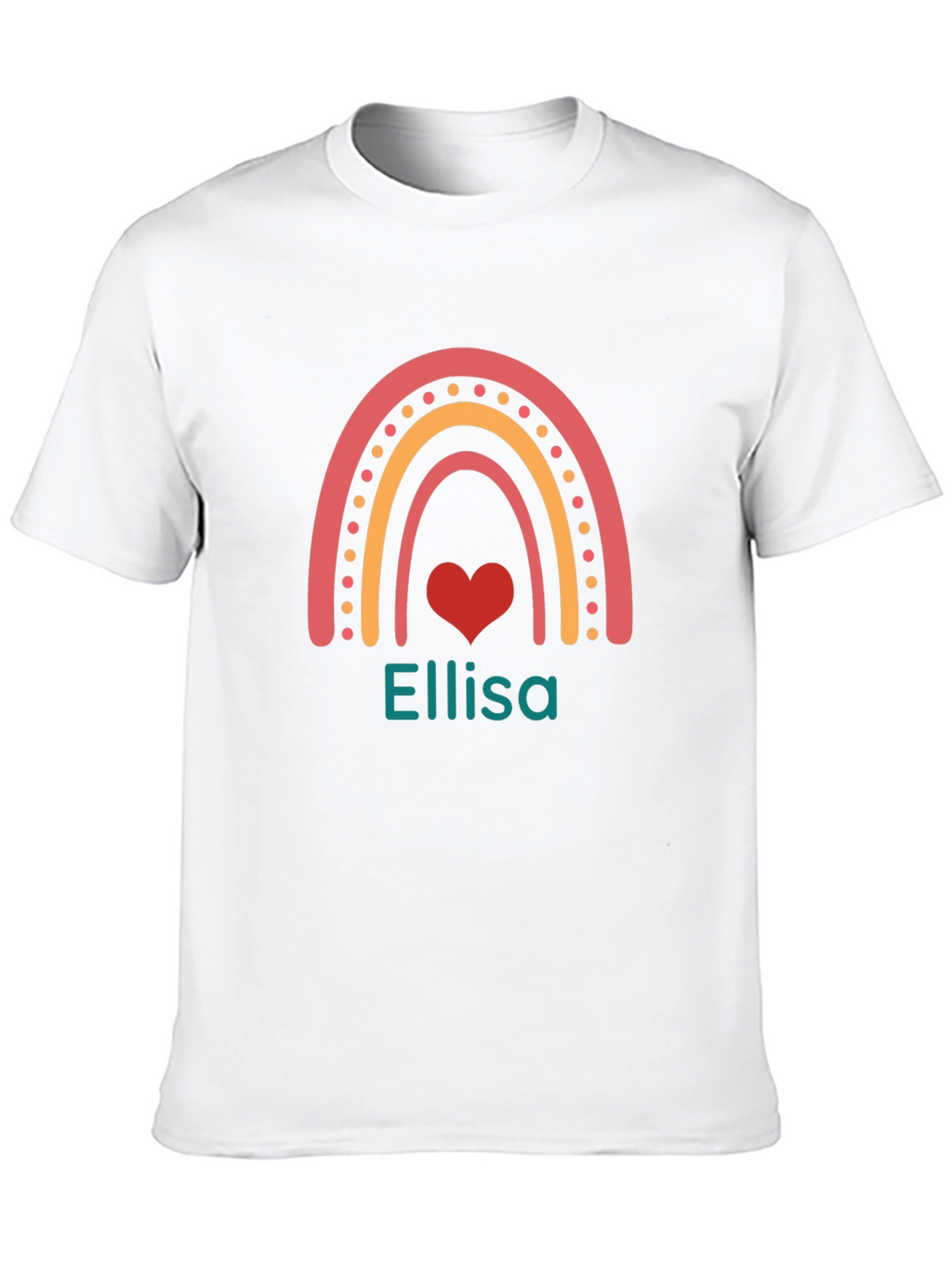 Personalized Rainbow Heart Tee