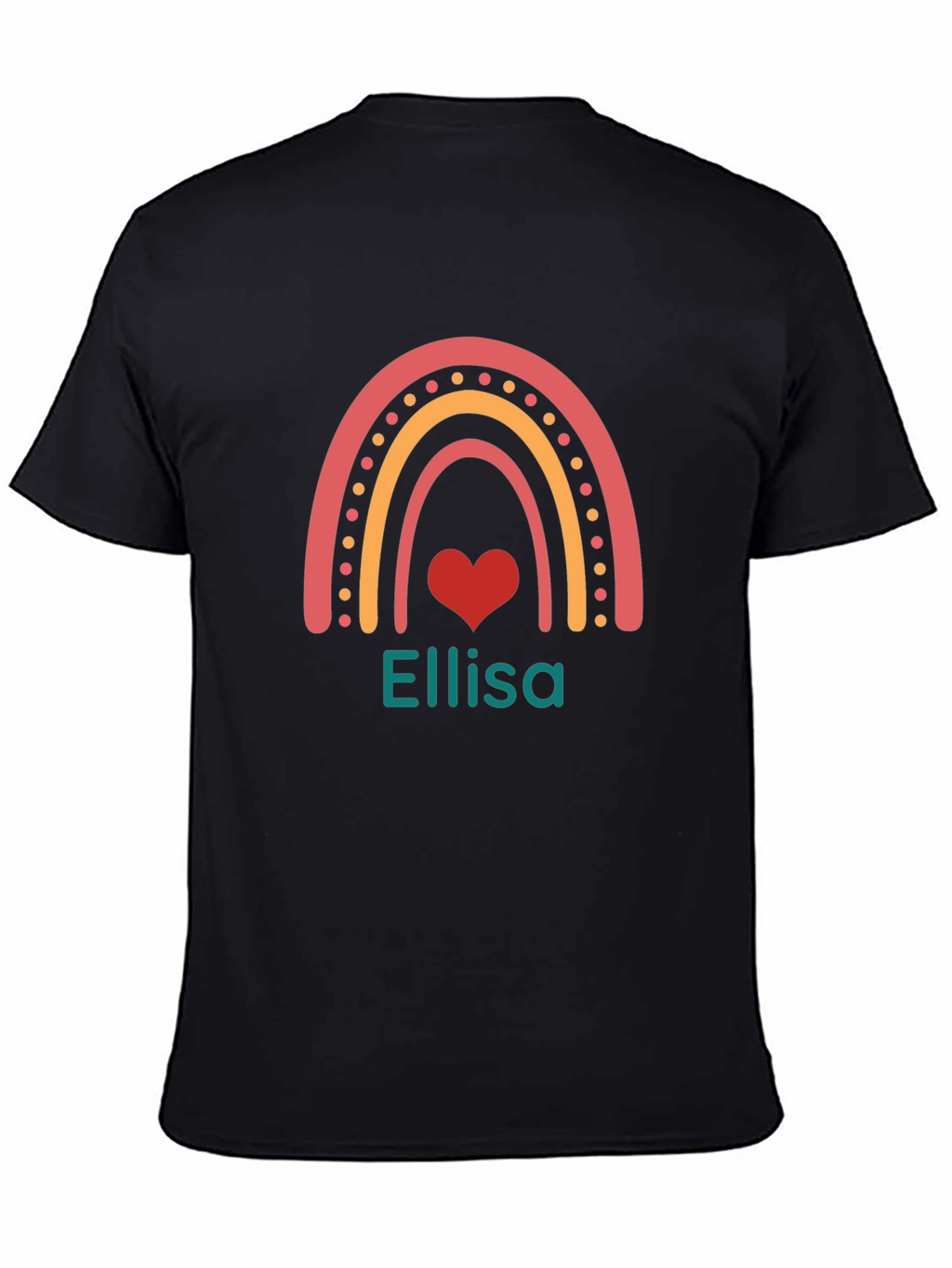 Personalized Rainbow Heart Tee
