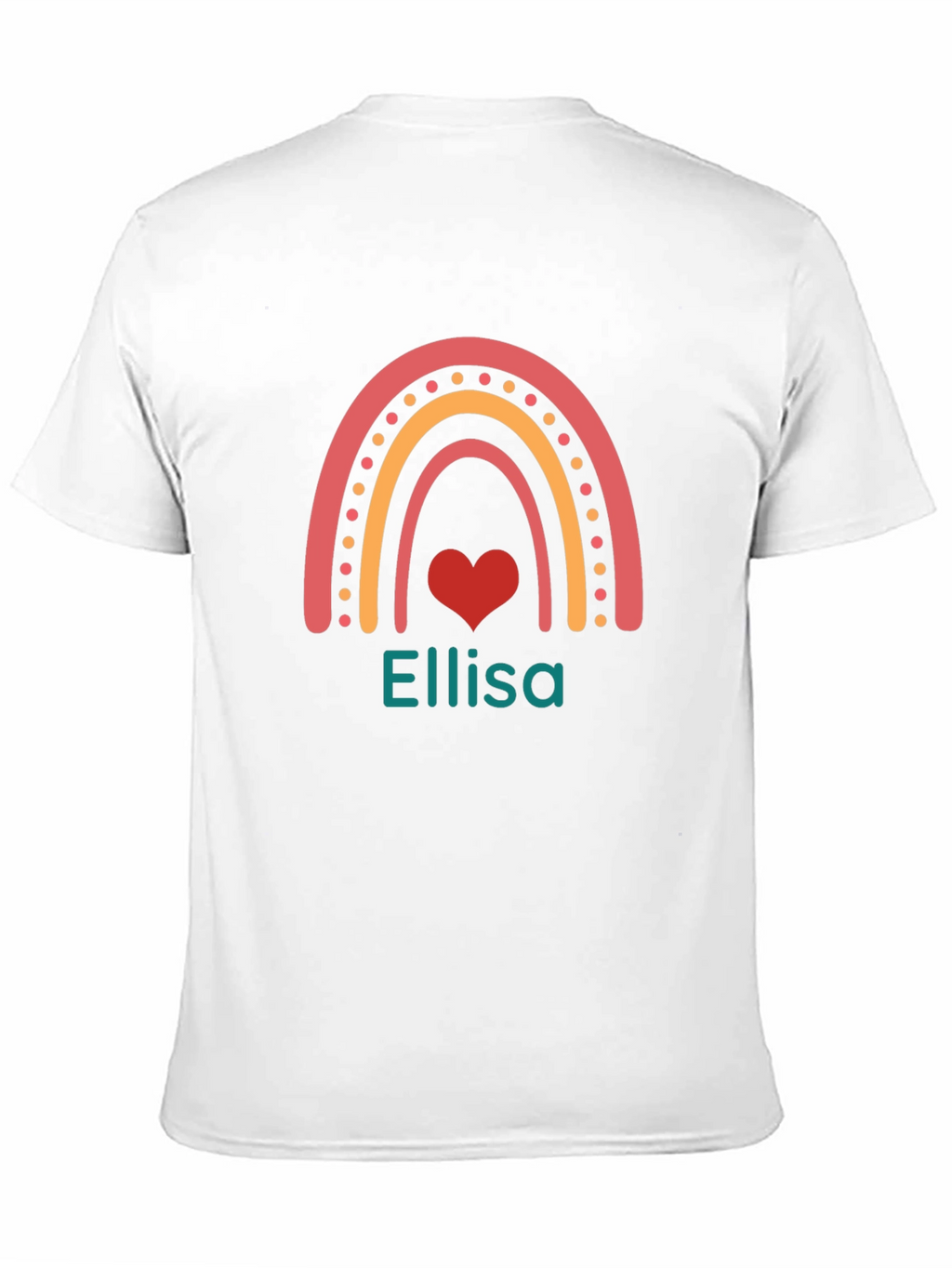 Personalized Rainbow Heart Tee