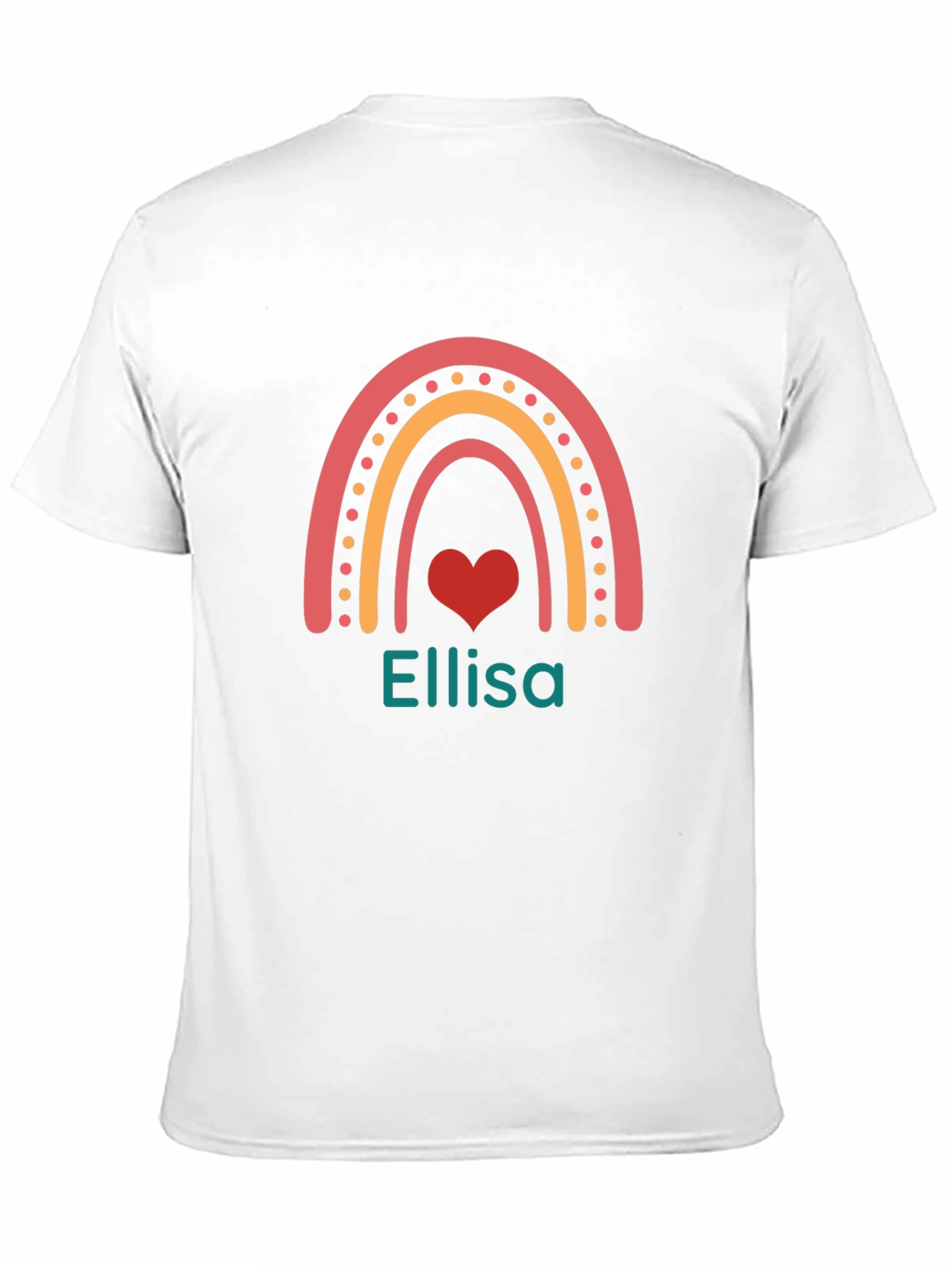 Personalized Rainbow Heart Tee