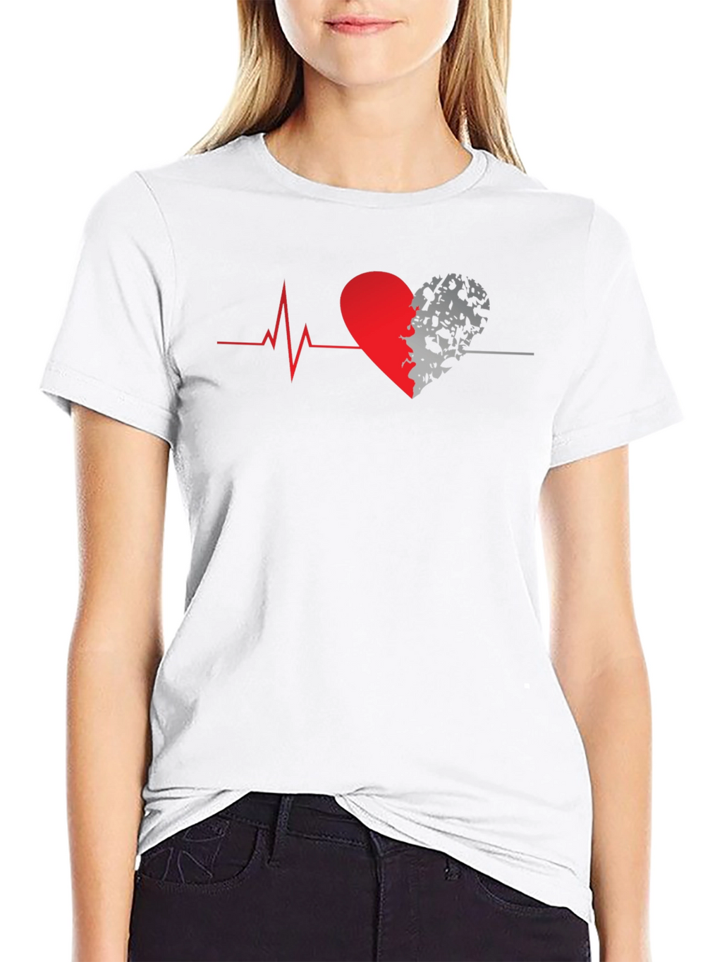 Heartbeat Heart Graphic T-Shirt