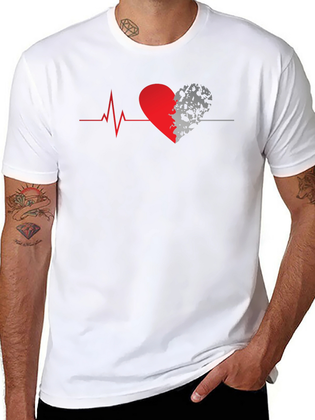 Heartbeat Heart Graphic T-Shirt