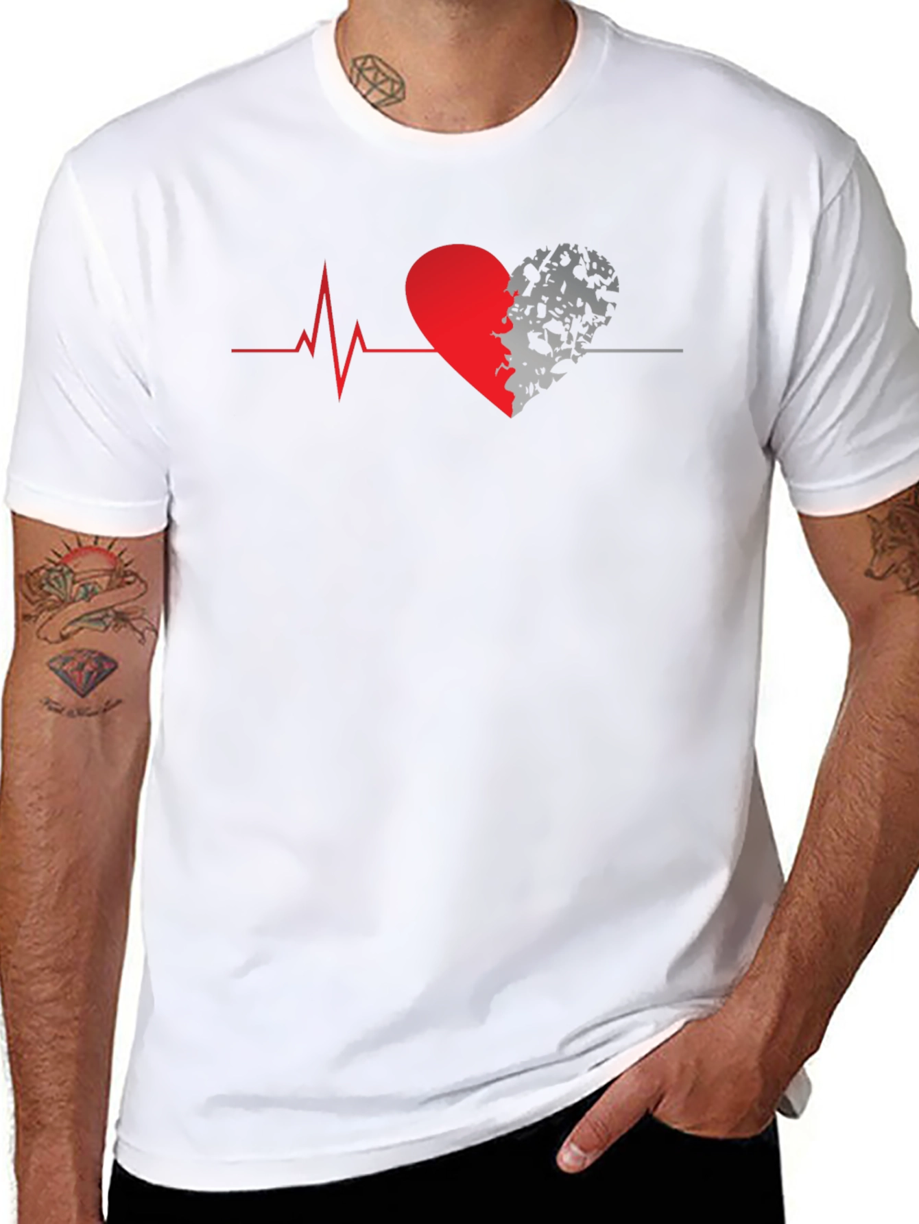 Heartbeat Heart Graphic T-Shirt
