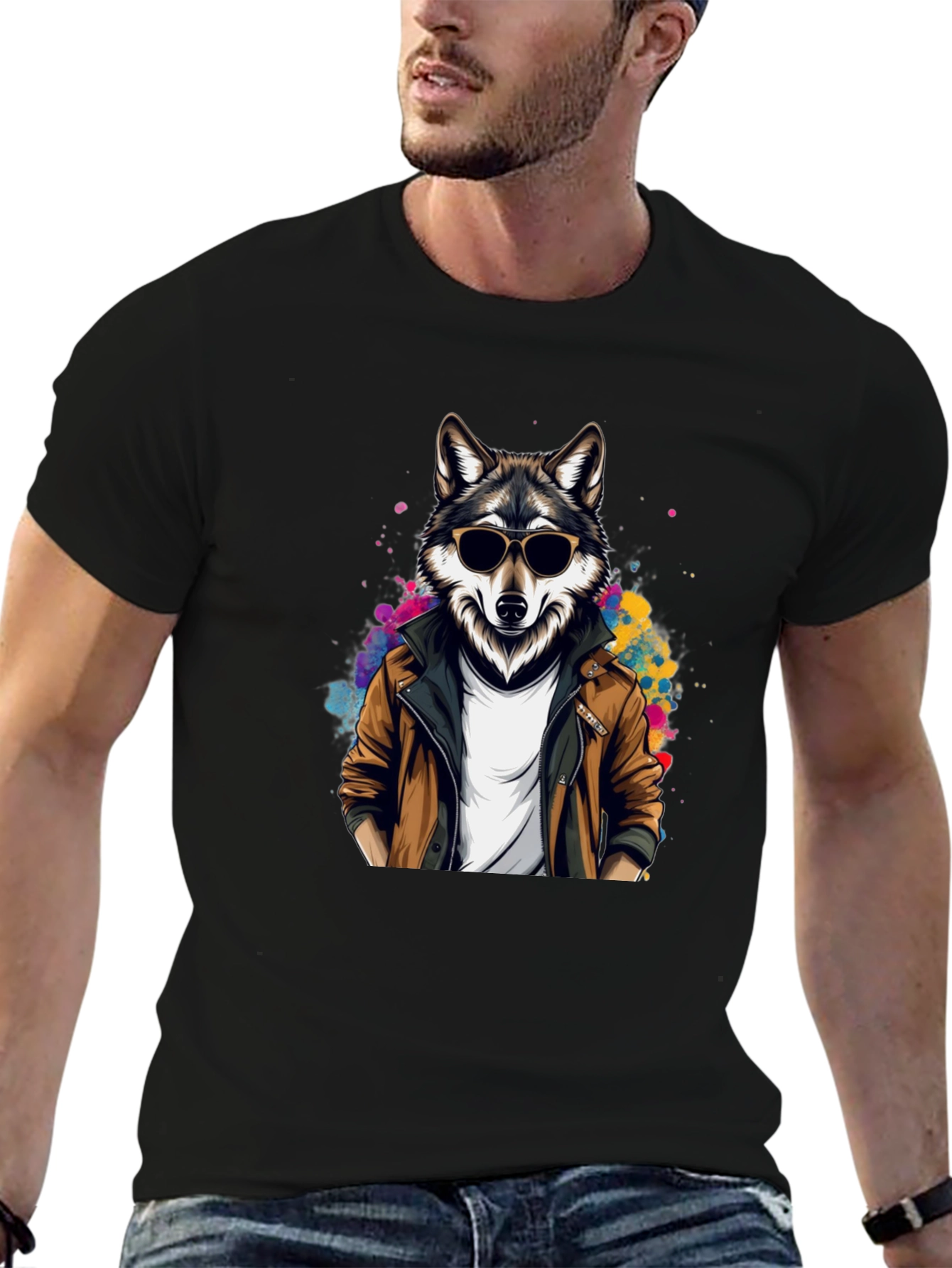 Cool Wolf Graphic T-Shirt