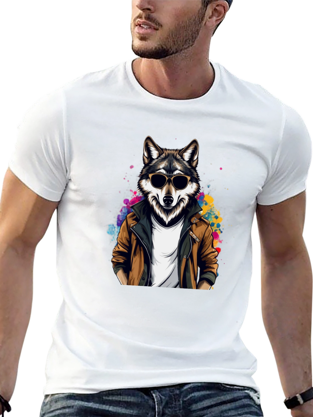 Cool Wolf Graphic T-Shirt