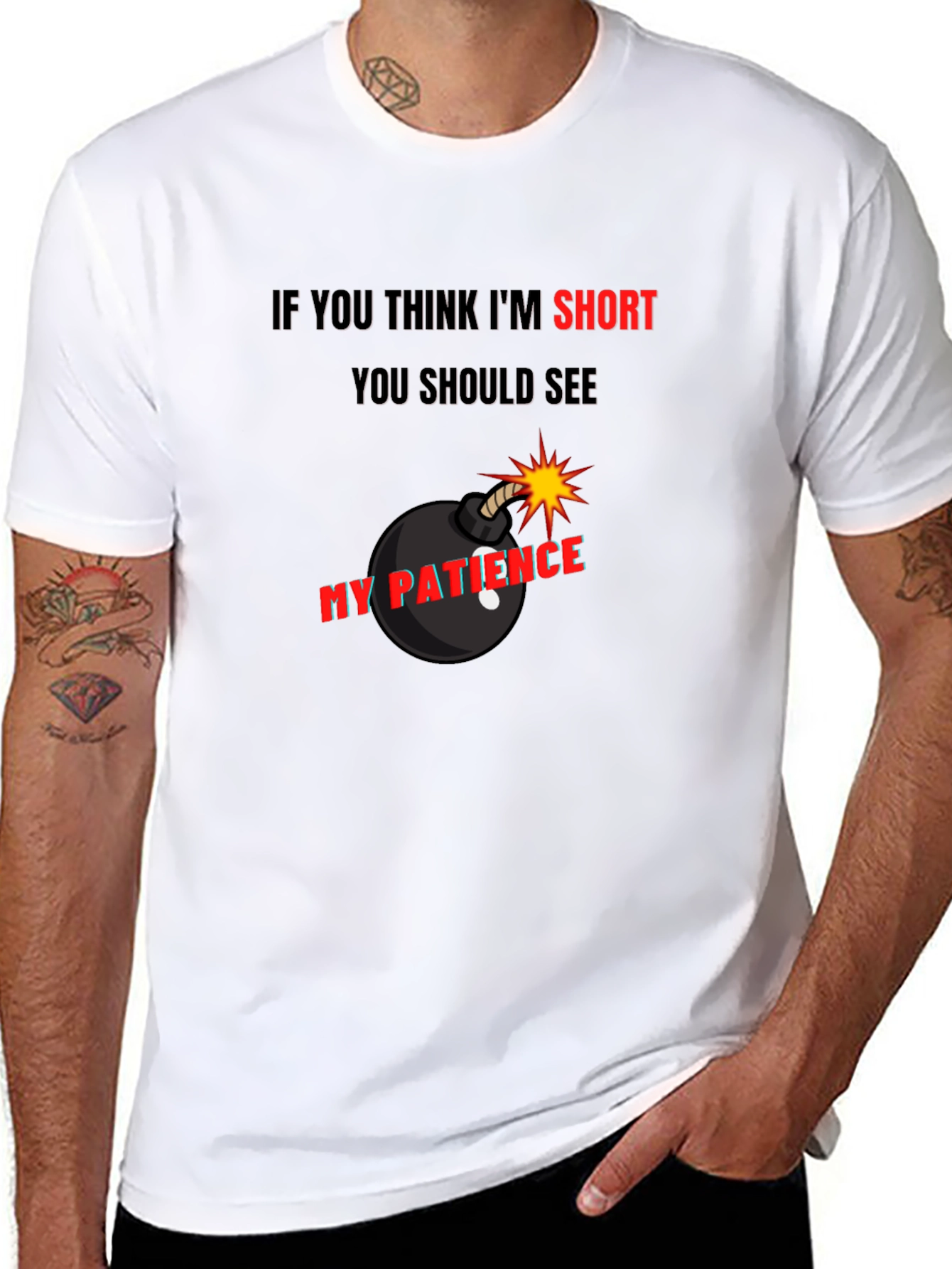 Funny Short Patience Bomb Graphic T-Shirt