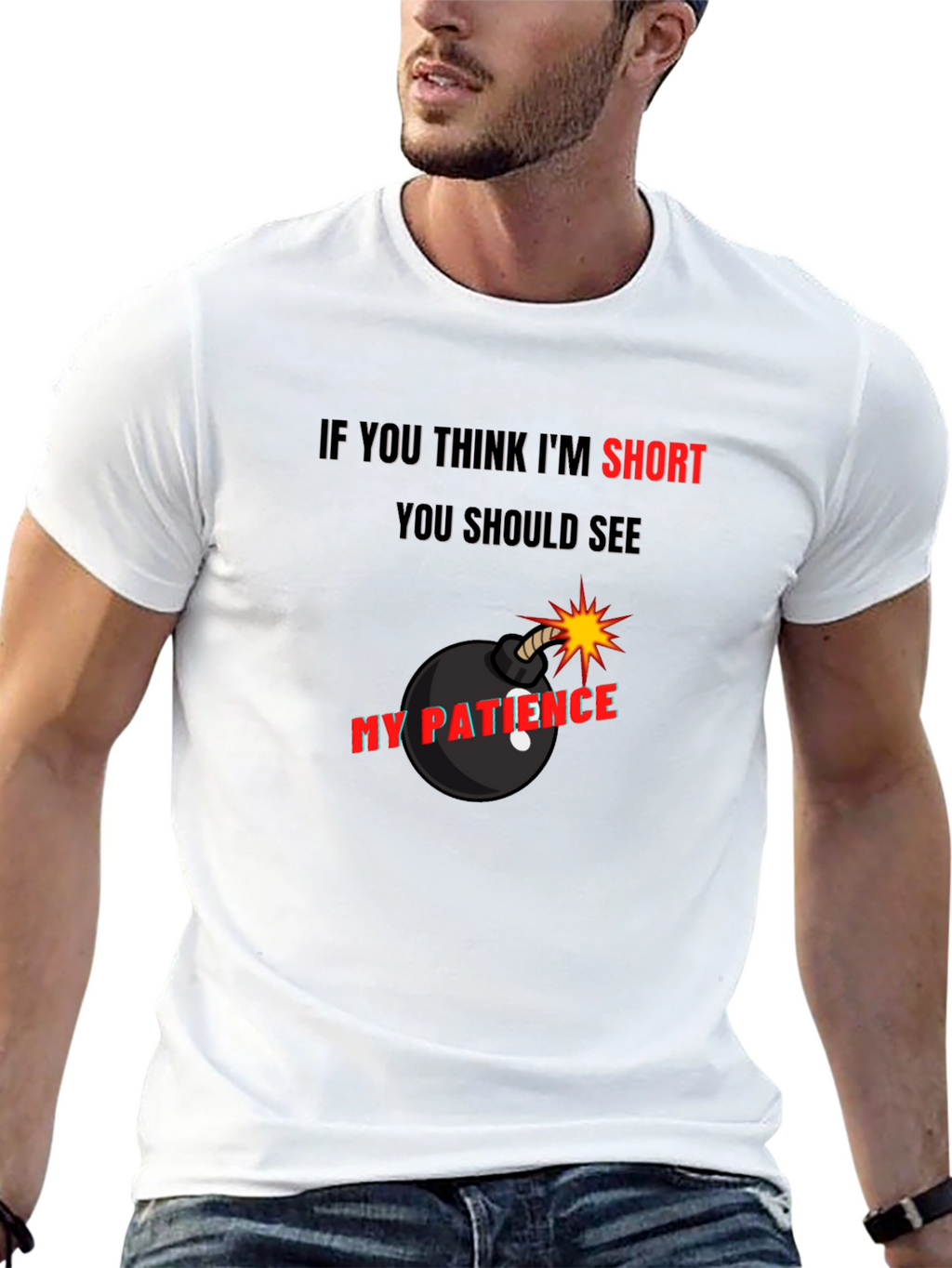 Funny Short Patience Bomb Graphic T-Shirt
