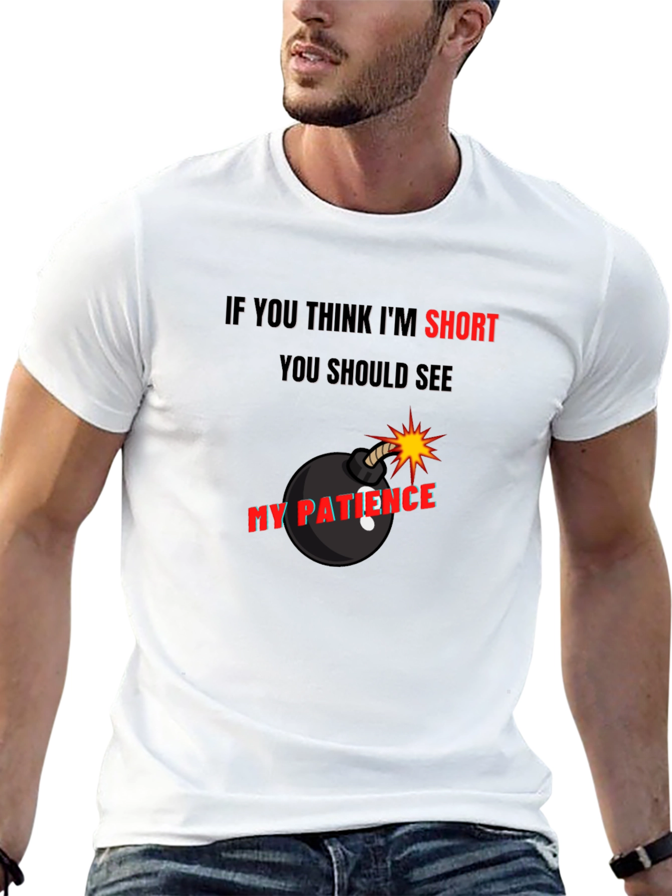 Funny Short Patience Bomb Graphic T-Shirt