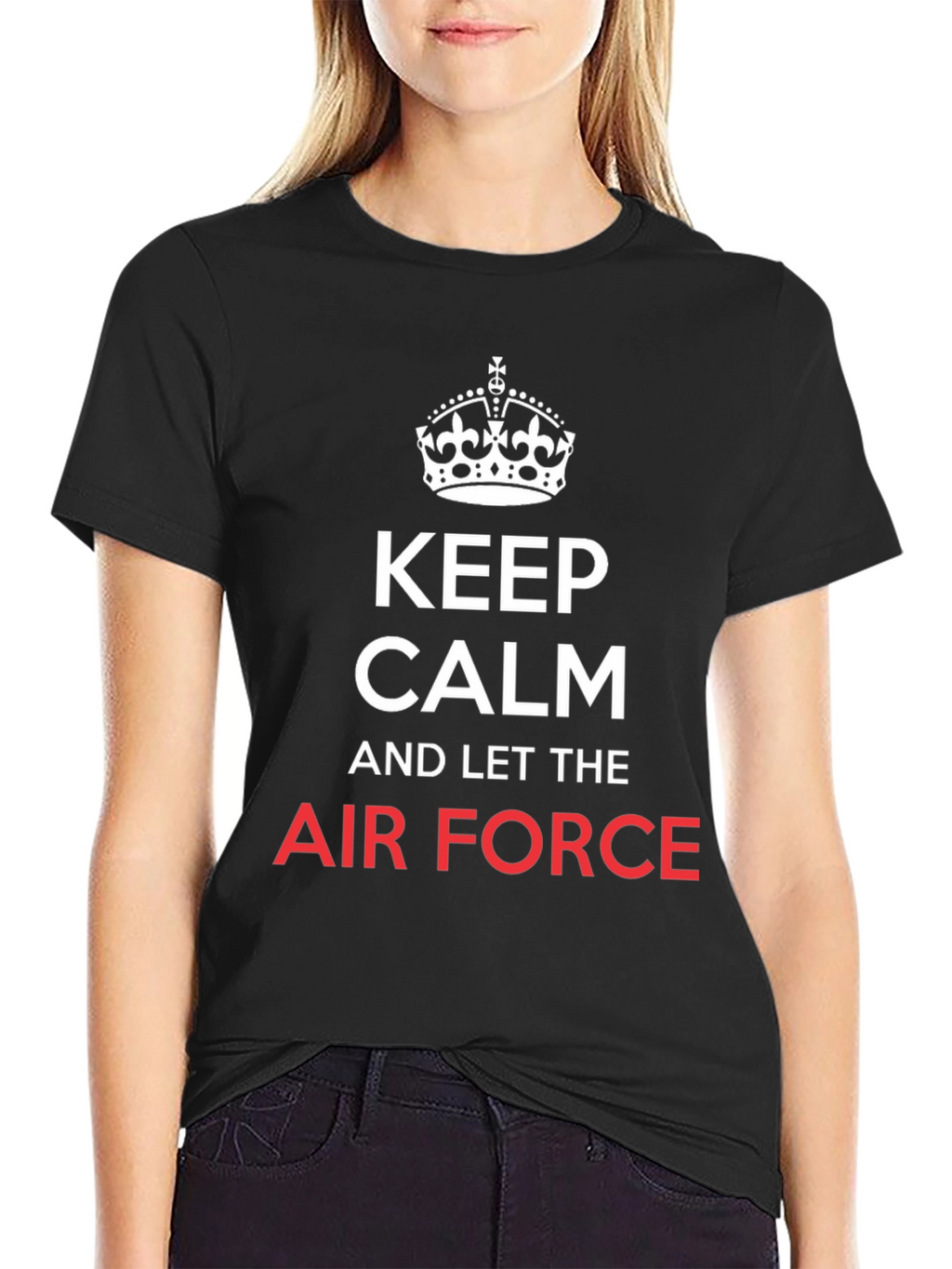 Keep Calm Air Force Black T-Shirt