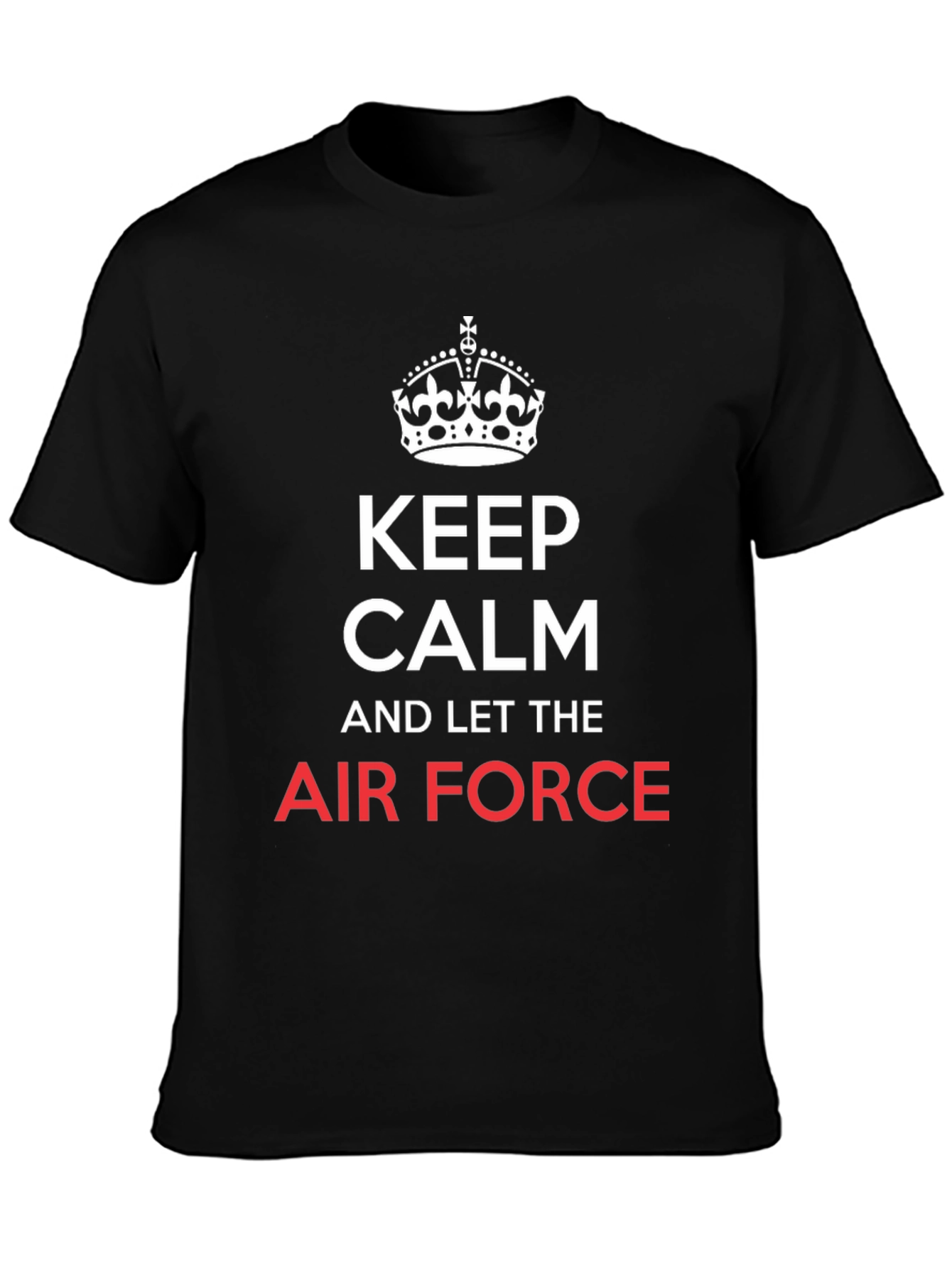 Keep Calm Air Force Black T-Shirt