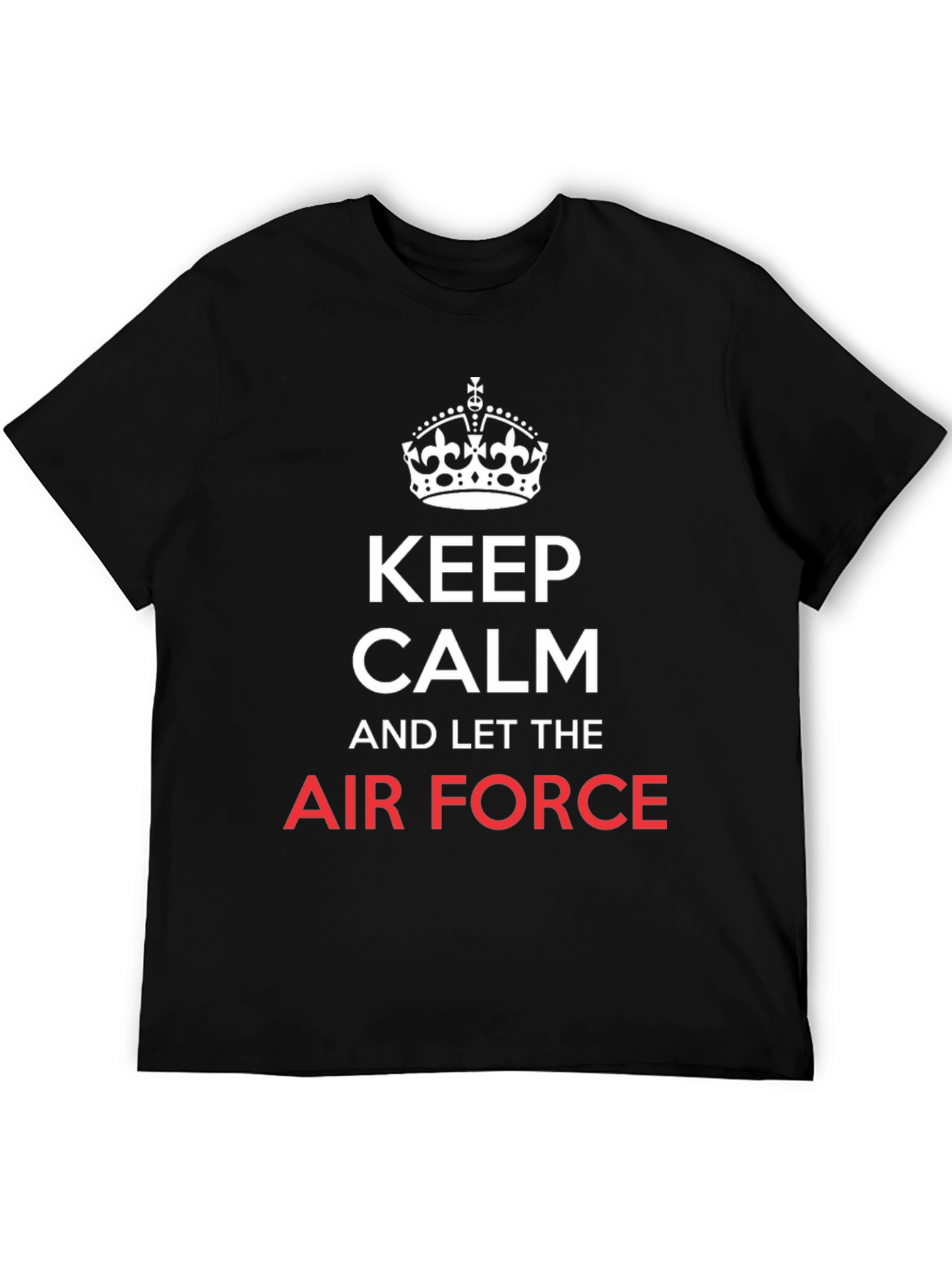 Keep Calm Air Force Black T-Shirt