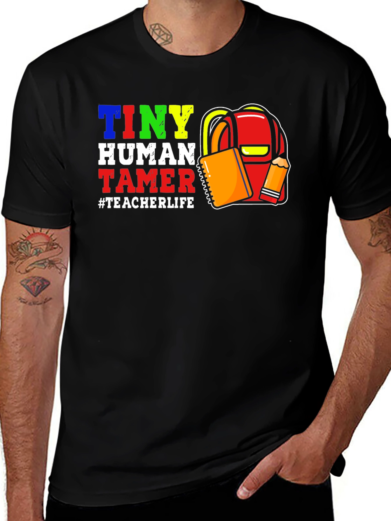 Tiny Human Tamer Teacher T-Shirt