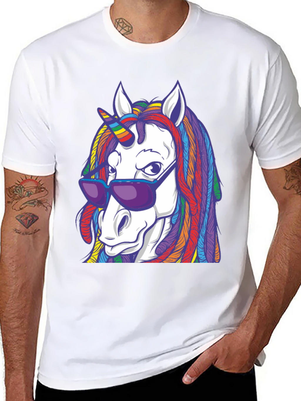 Unicorn Rainbow Dreadlock T-Shirt