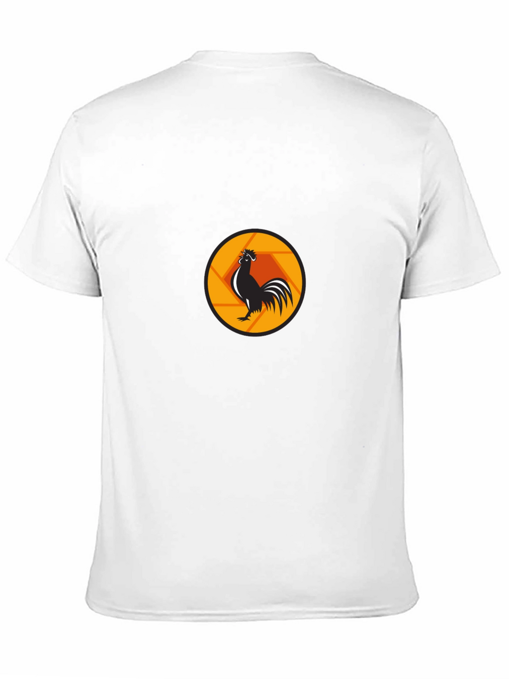 Rooster Aperture Black T-Shirt - Unique Graphic Tee