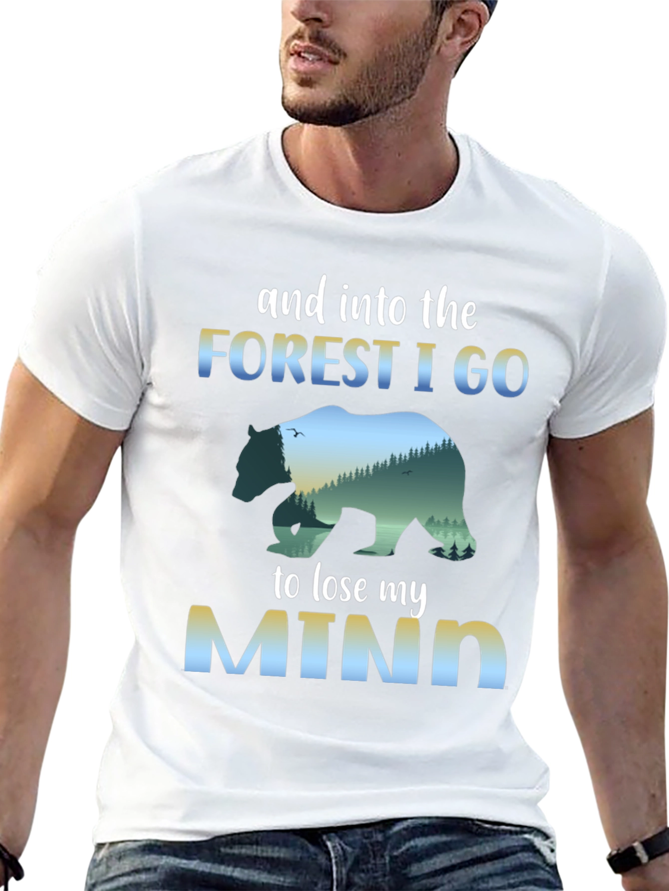 Forest Mind T-Shirt: Nature Bear Graphic Tee