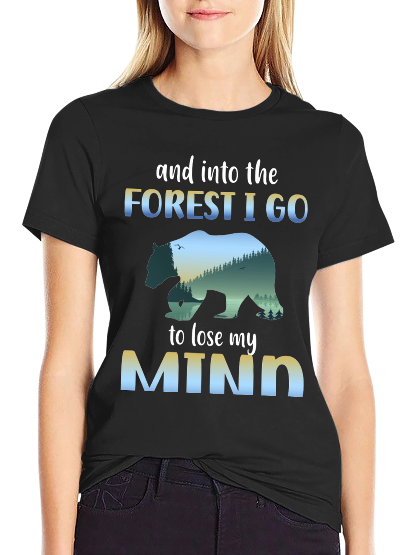 Forest Mind T-Shirt: Nature Bear Graphic Tee