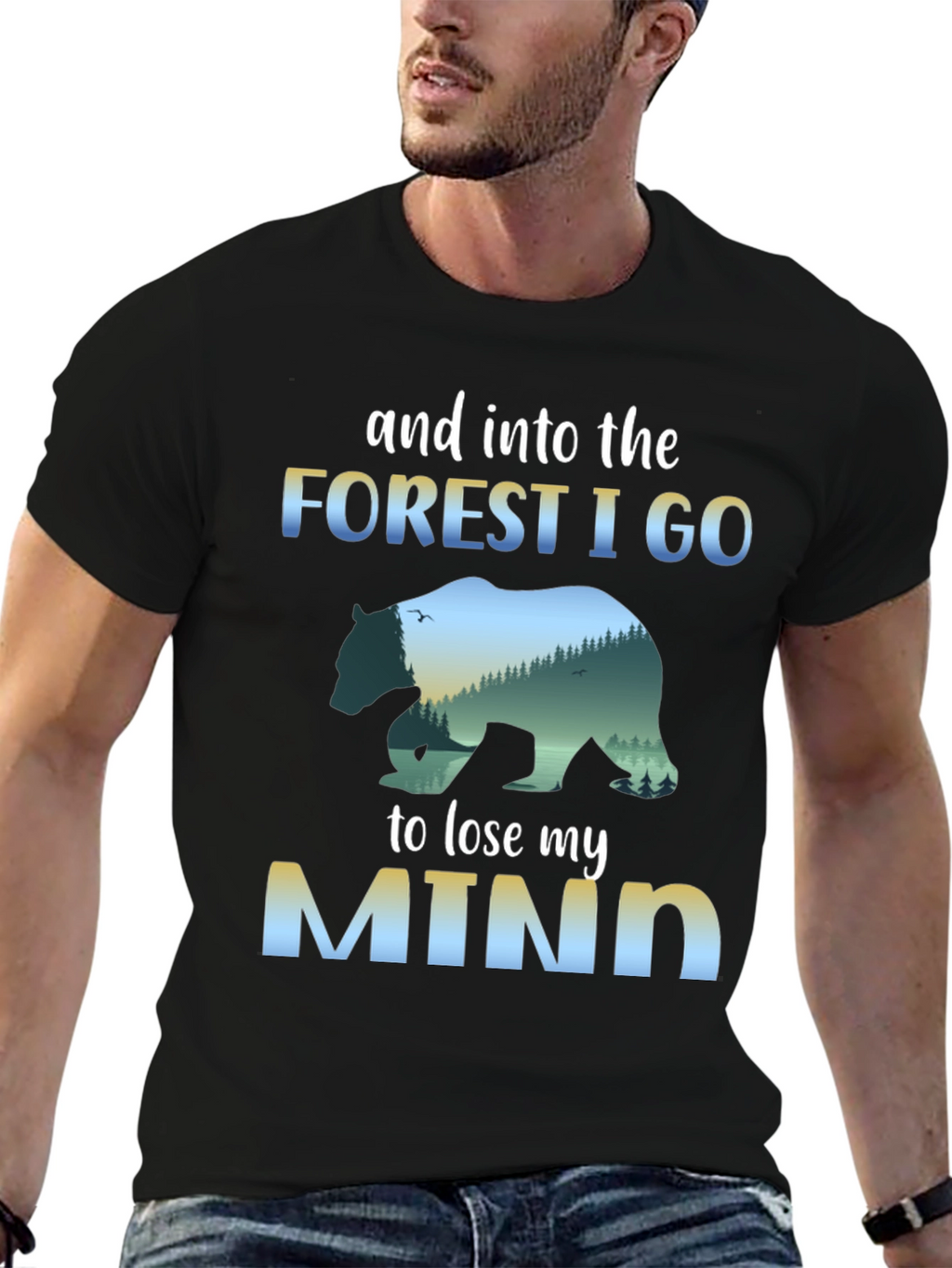 Forest Mind T-Shirt: Nature Bear Graphic Tee