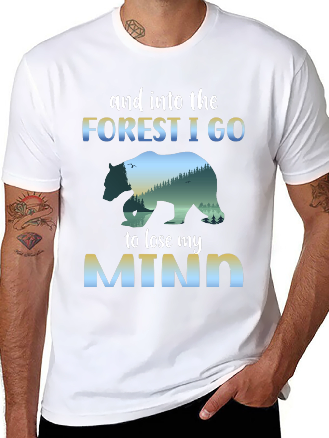 Forest Mind T-Shirt: Nature Bear Graphic Tee