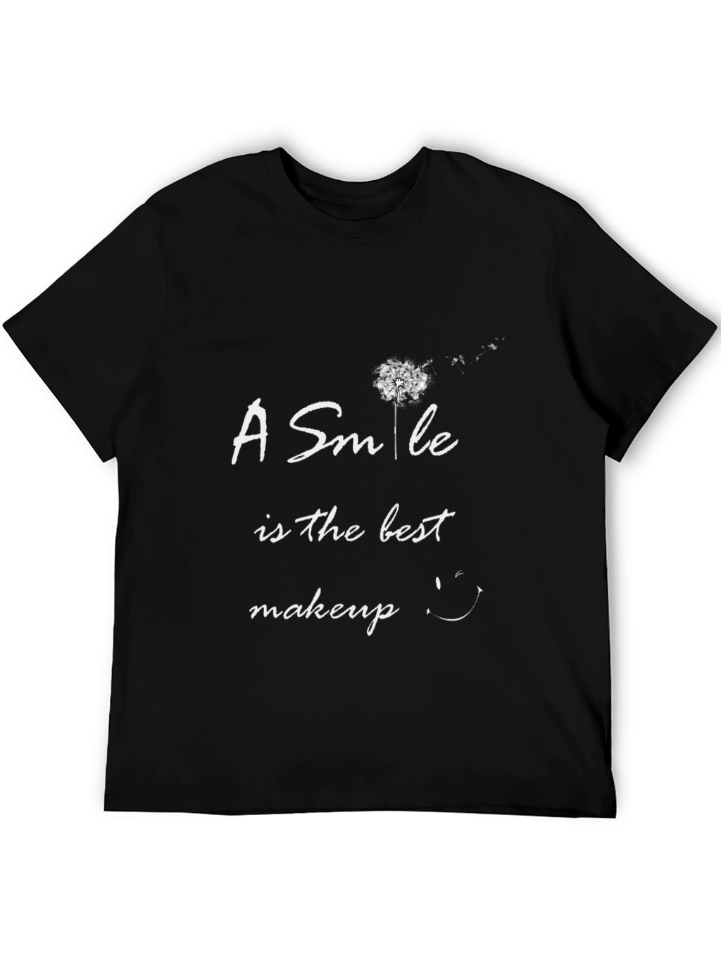 Smile is the Best Makeup Black T-Shirt