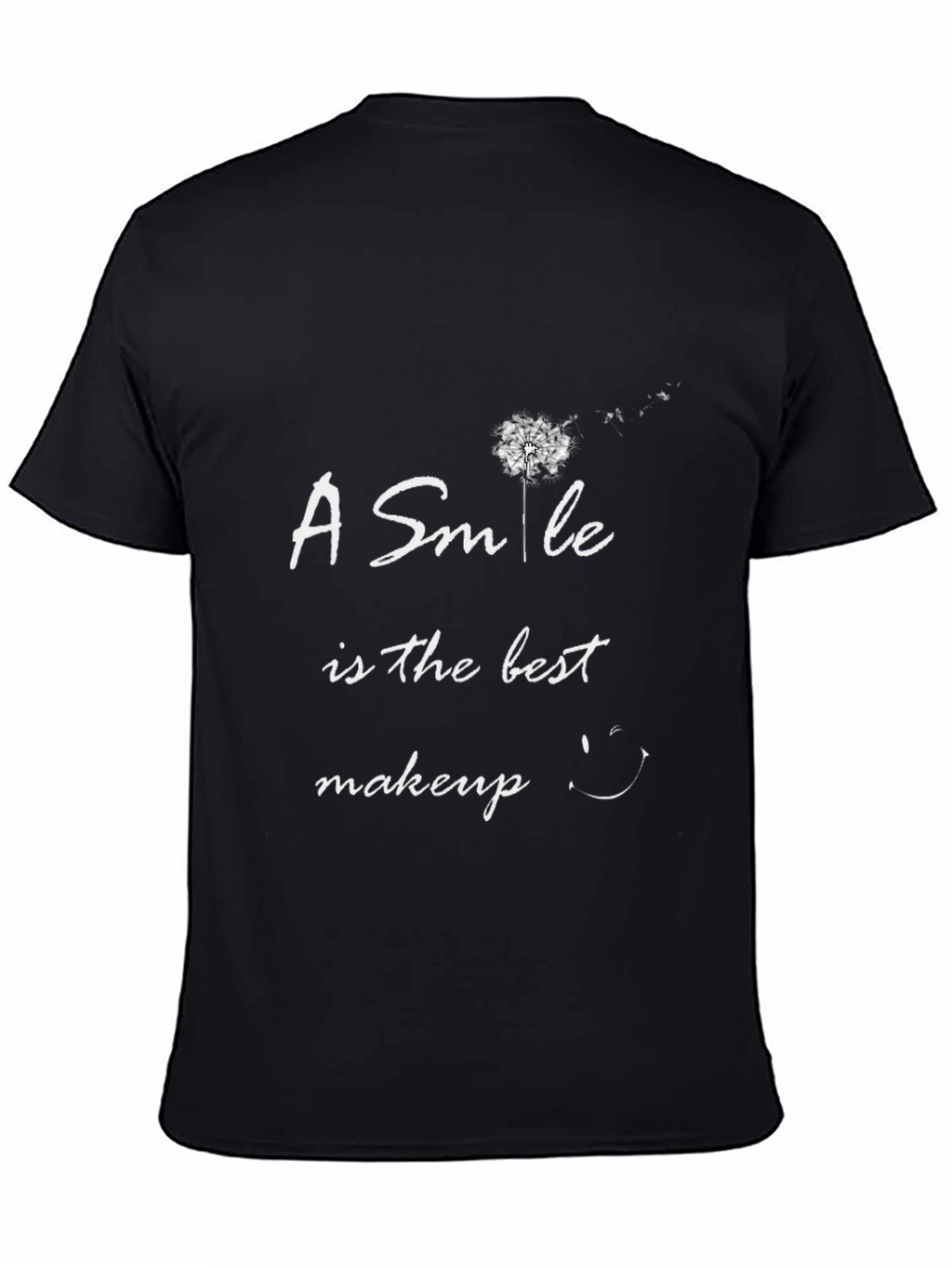 Smile is the Best Makeup Black T-Shirt