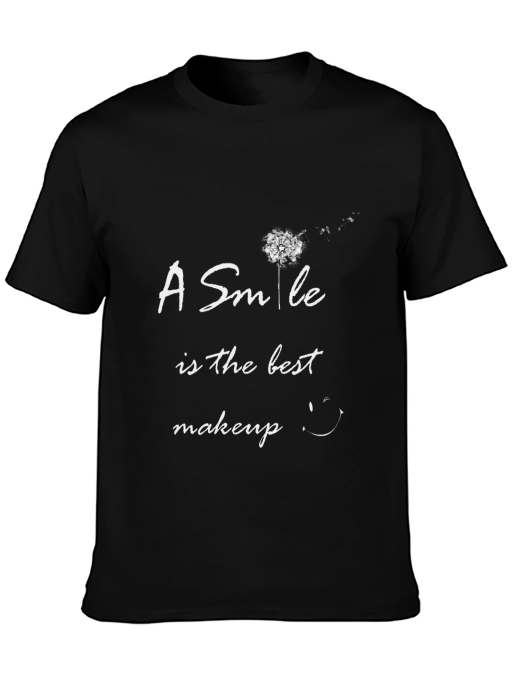 Smile is the Best Makeup Black T-Shirt