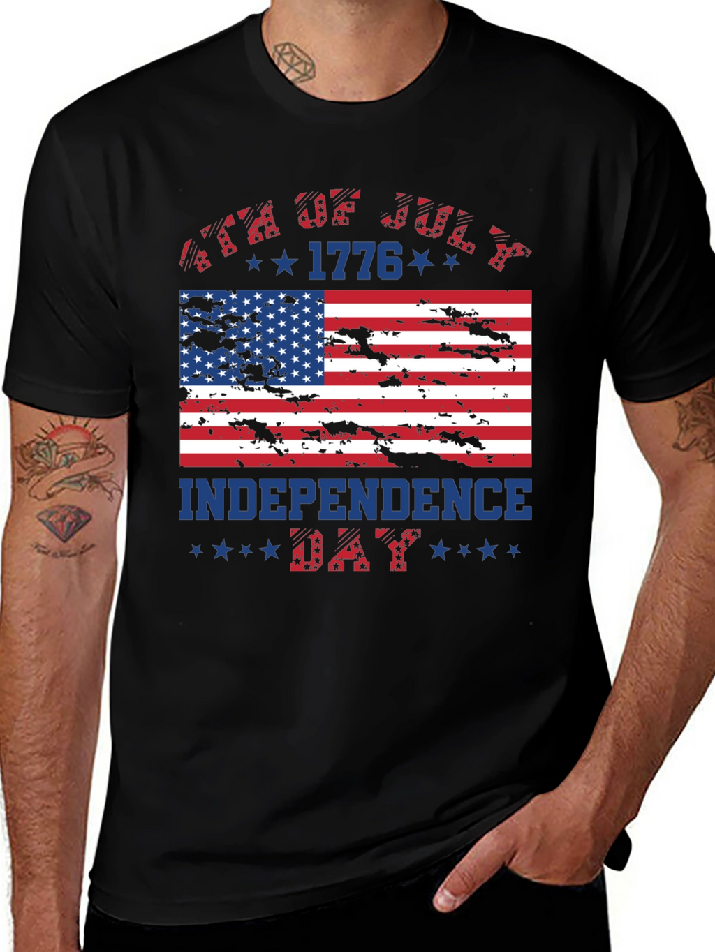 Patriotic Independence Day T-Shirt: USA Flag Graphic Tee