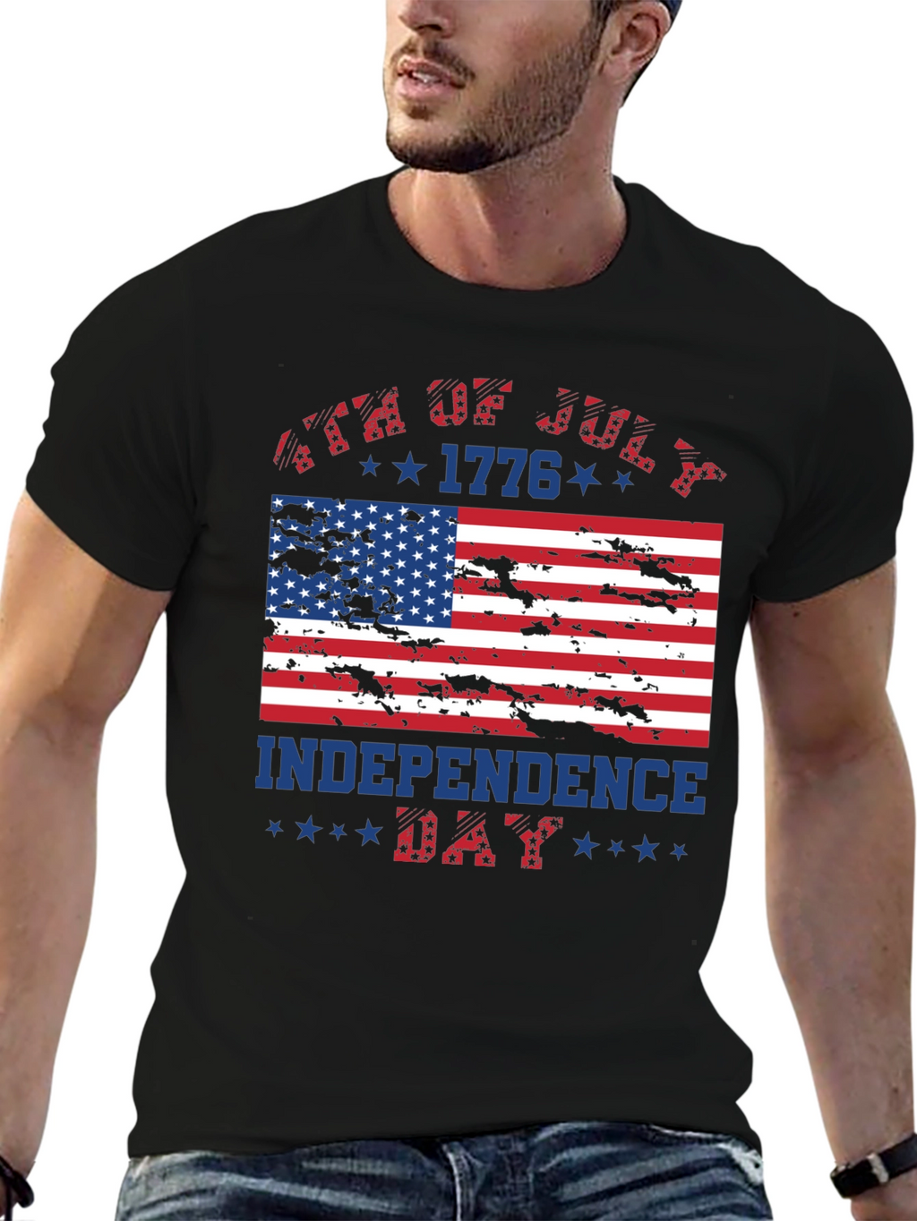 Patriotic Independence Day T-Shirt: USA Flag Graphic Tee