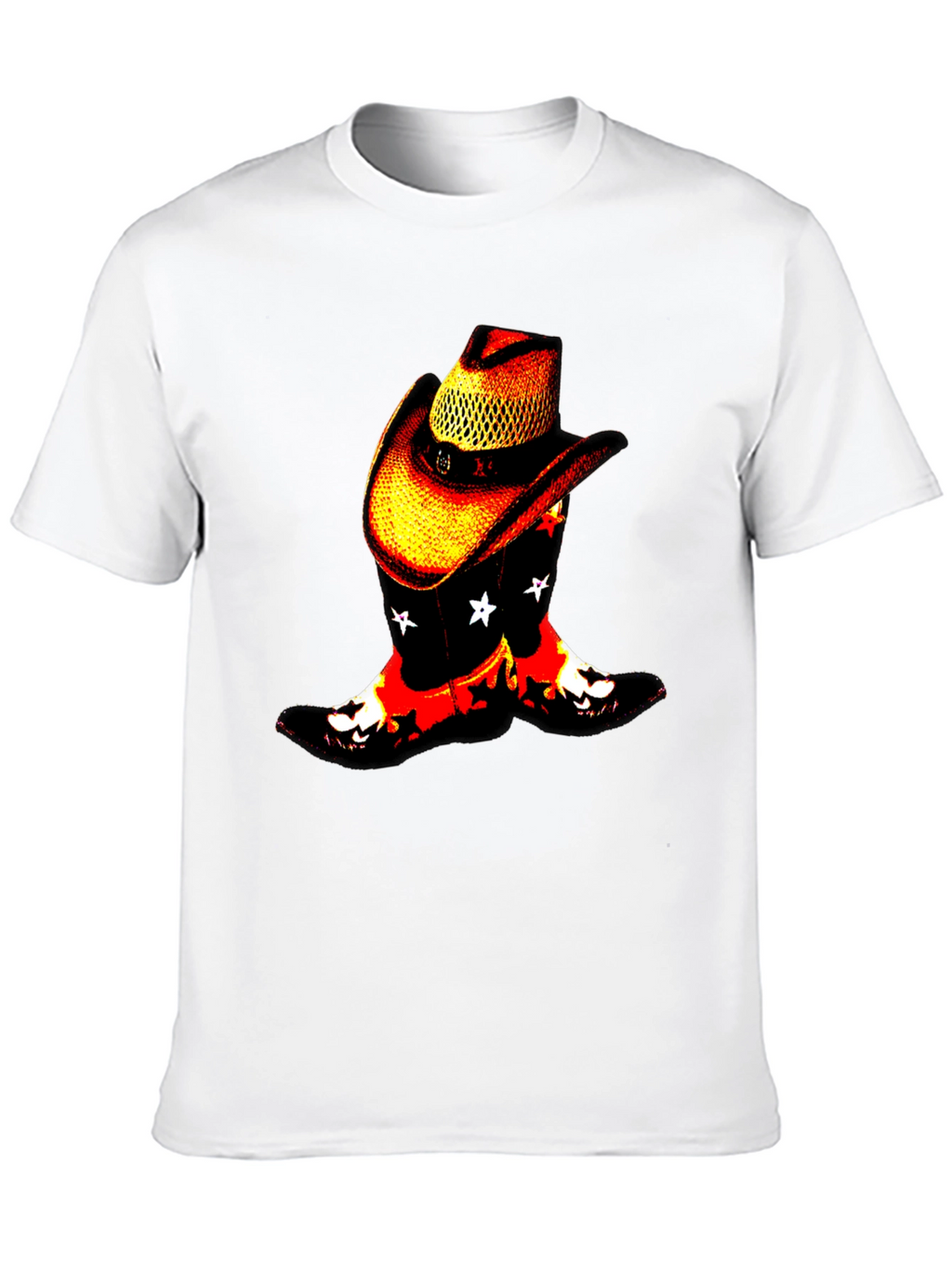 Cowboy Boots & Hat Graphic Tee - Western Style