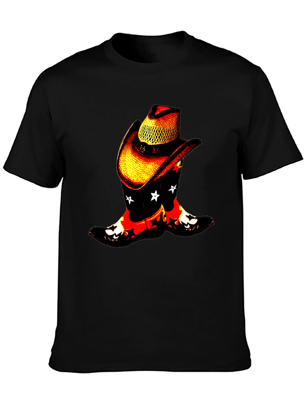 Cowboy Boots & Hat Graphic Tee - Western Style