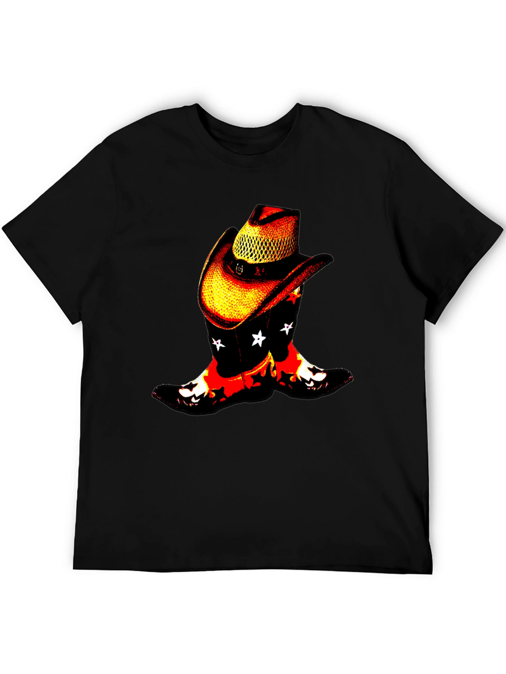Cowboy Boots & Hat Graphic Tee - Western Style