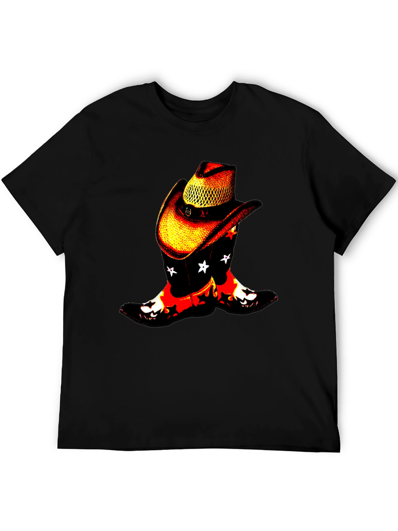 Cowboy Boots & Hat Graphic Tee - Western Style