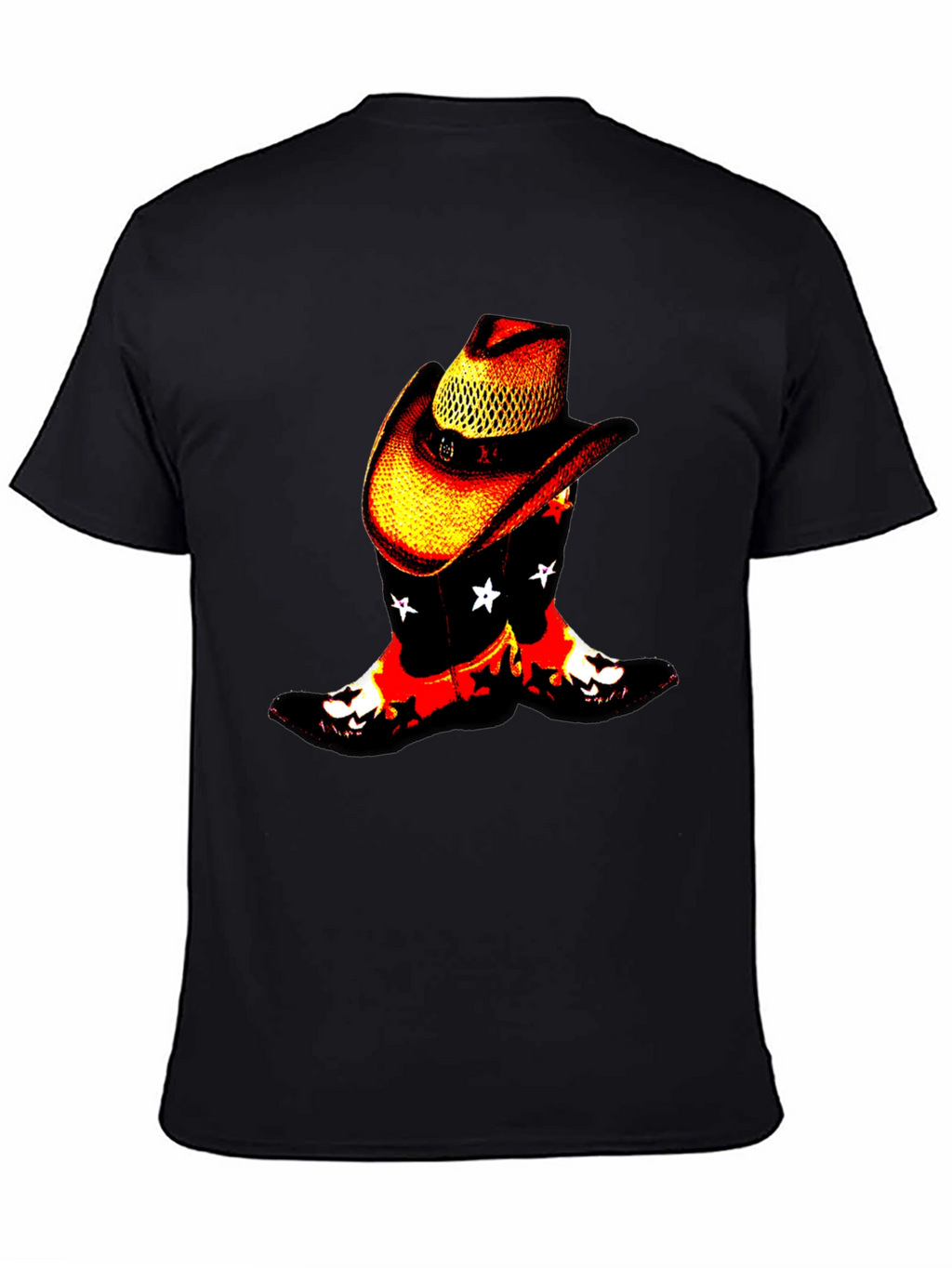 Cowboy Boots & Hat Graphic Tee - Western Style