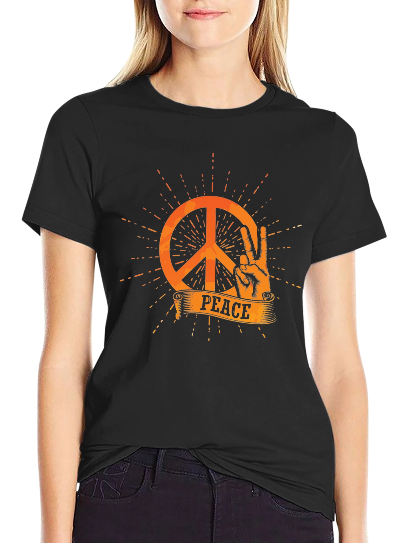 Peace Sign T-Shirt - Retro Style