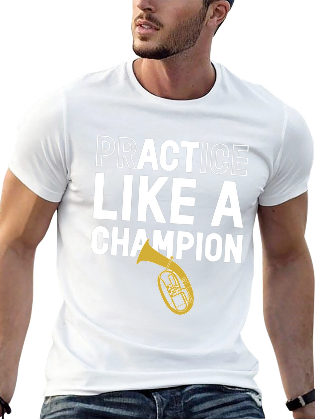 Practice Like a Champion Tuba Black T-Shirt