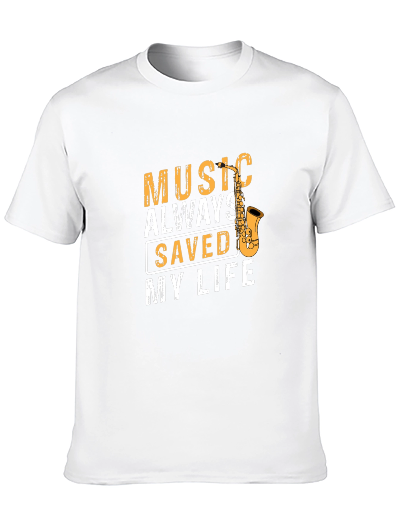 Music Saved My Life T-Shirt - Saxophone Graphic Tee