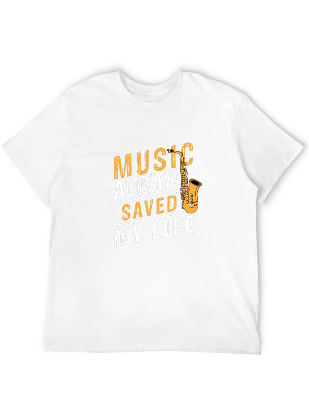 Music Saved My Life T-Shirt - Saxophone Graphic Tee