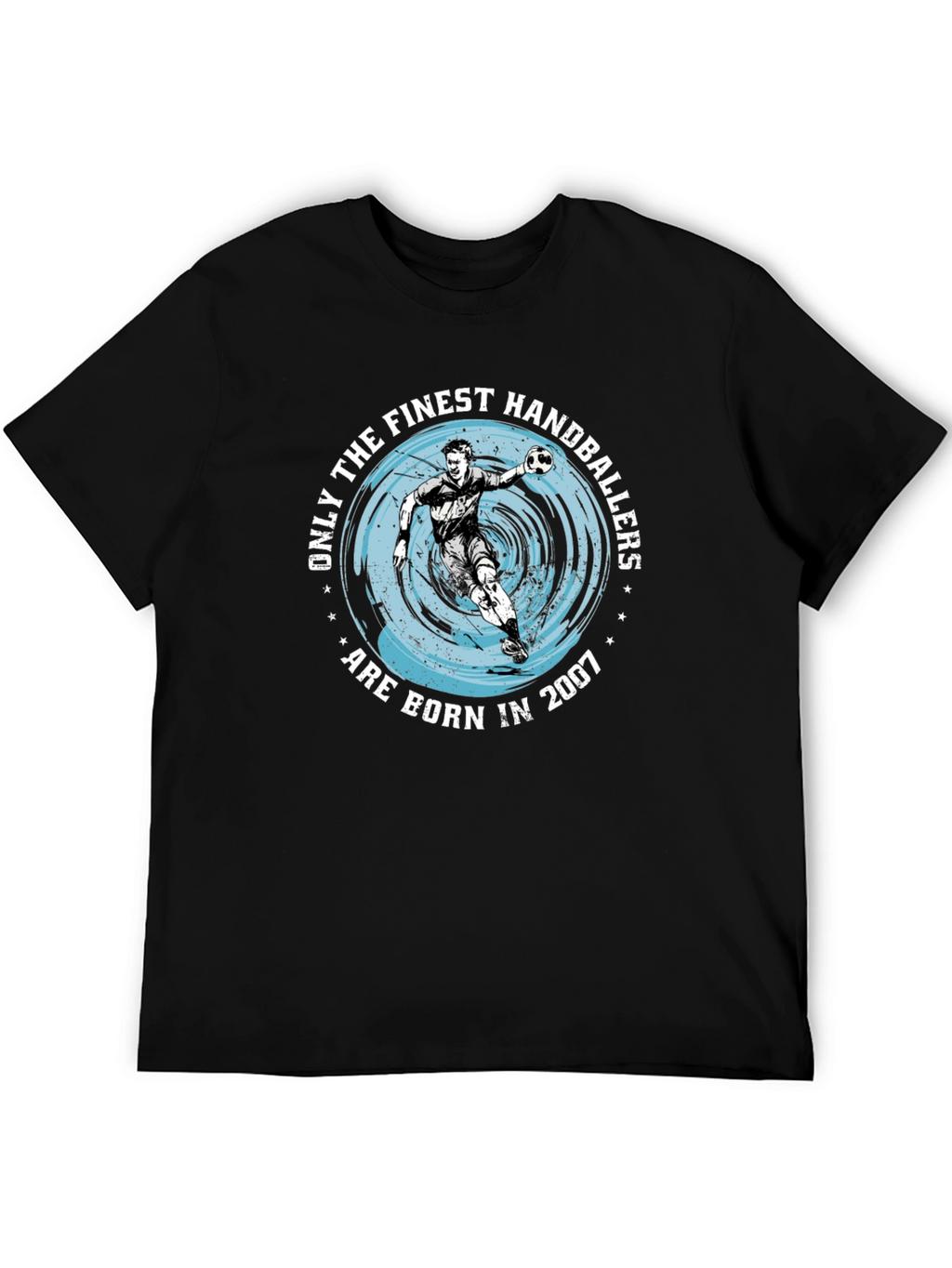 Finest Handballers Born in 2007 Black T-Shirt