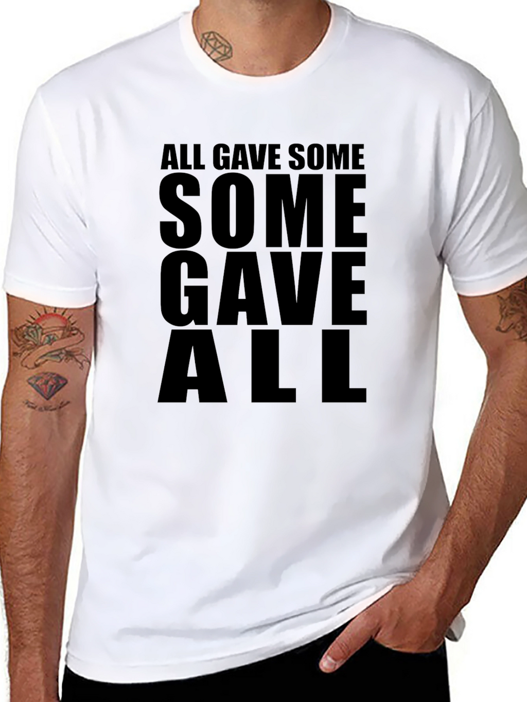 All Gave Some Some Gave All Black T-Shirt
