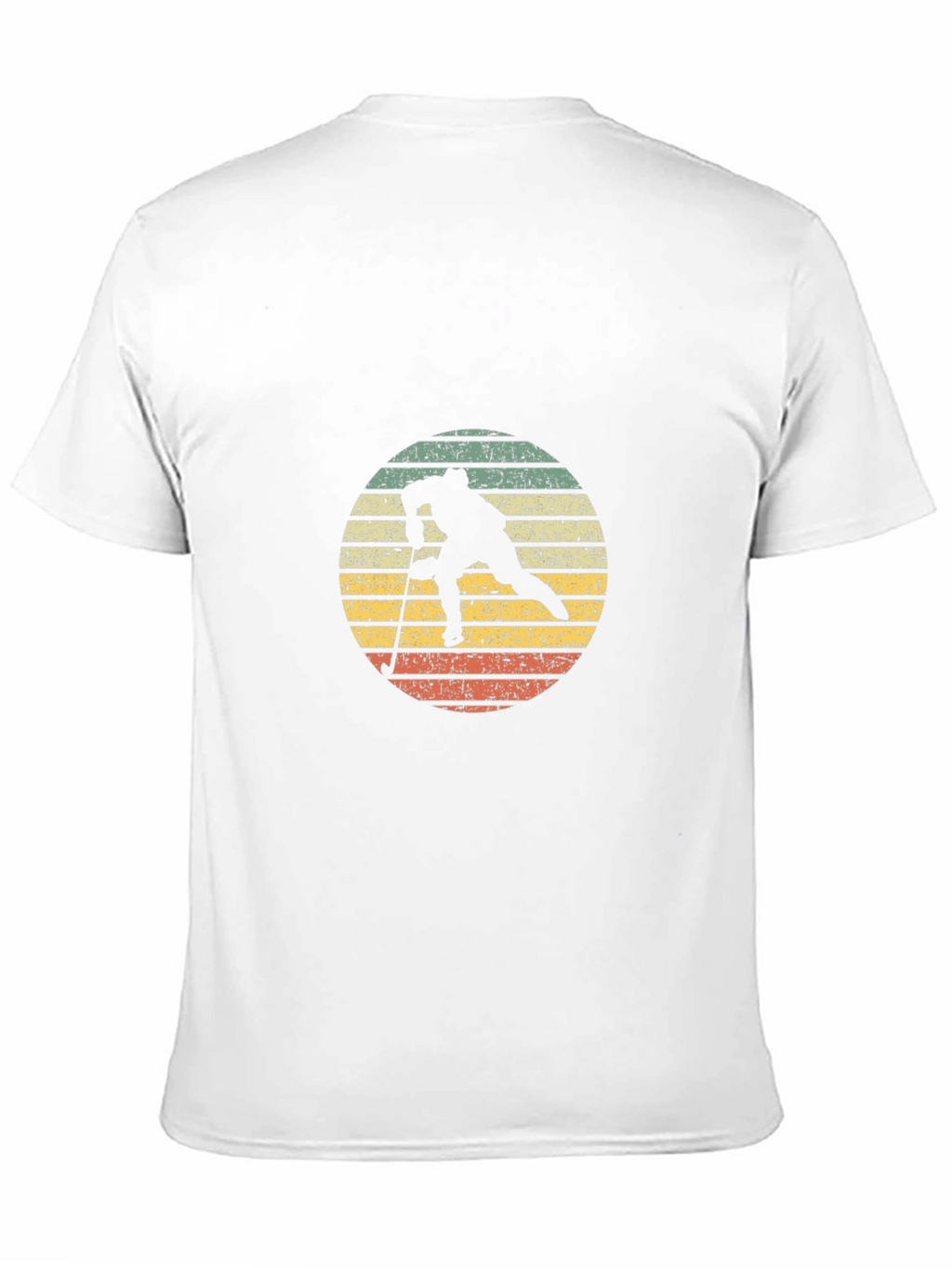 Retro Ski Silhouette Graphic Tee - Black Cotton Blend